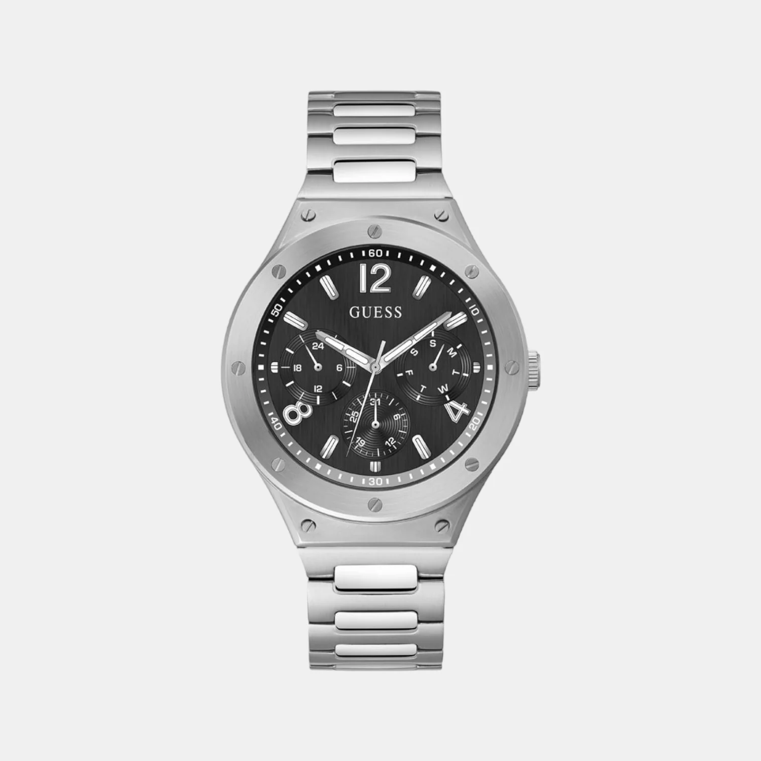 Men Quartz Grey Dial Chronograph Stainless Steel Watch GW0454G1