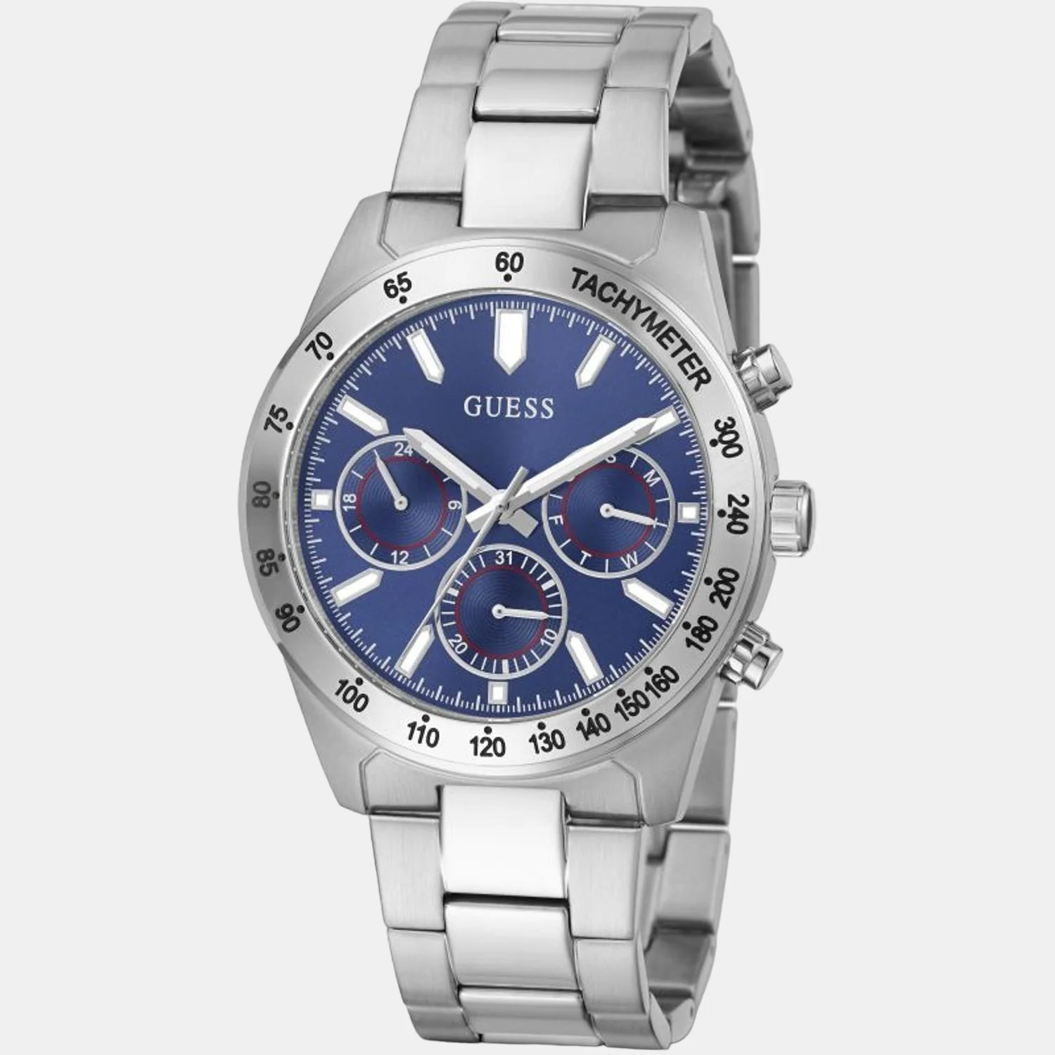 Men Quartz Silver Dial Chronograph Stainless Steel Watch GW0329G1 - Image 2