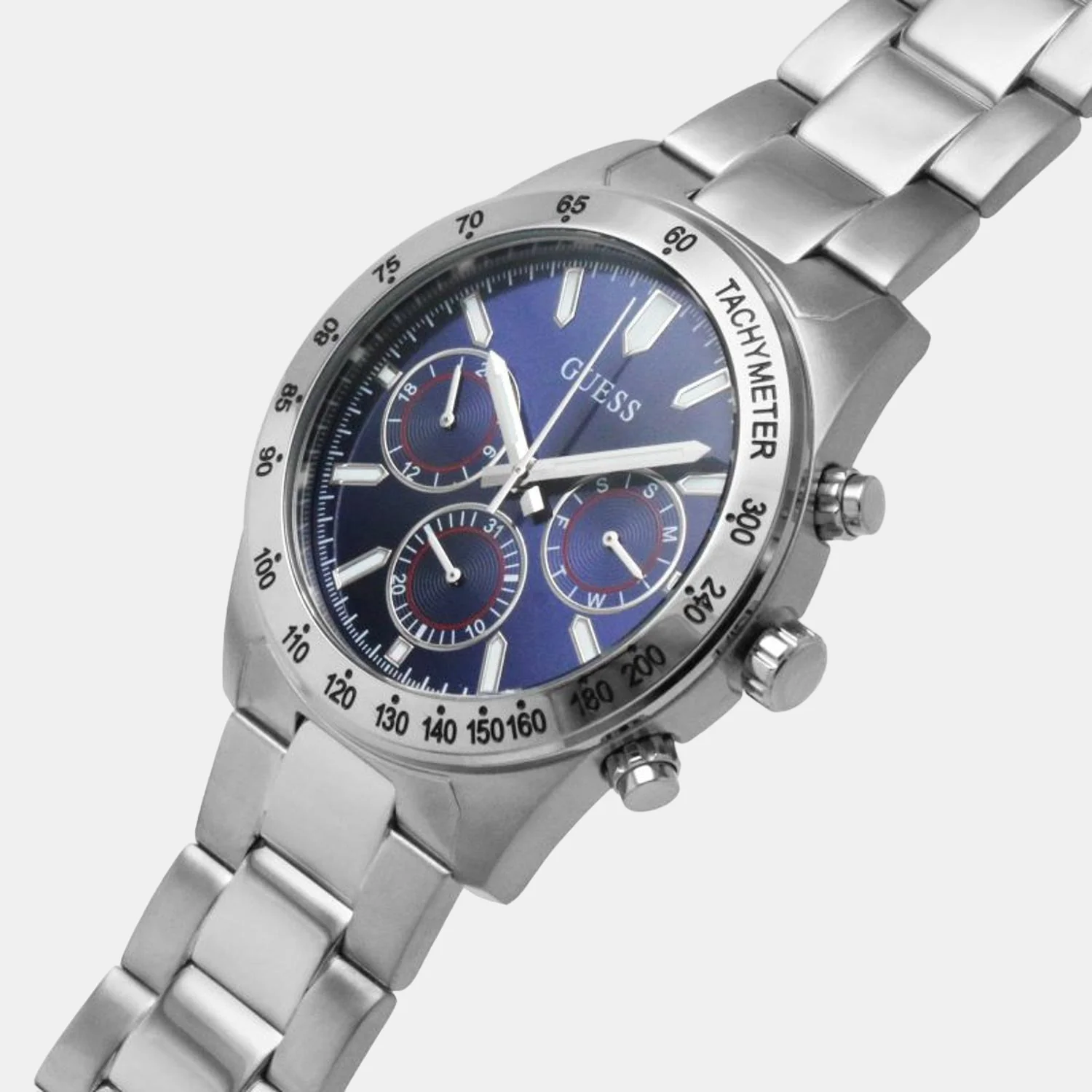 Men Quartz Silver Dial Chronograph Stainless Steel Watch GW0329G1 - Image 7