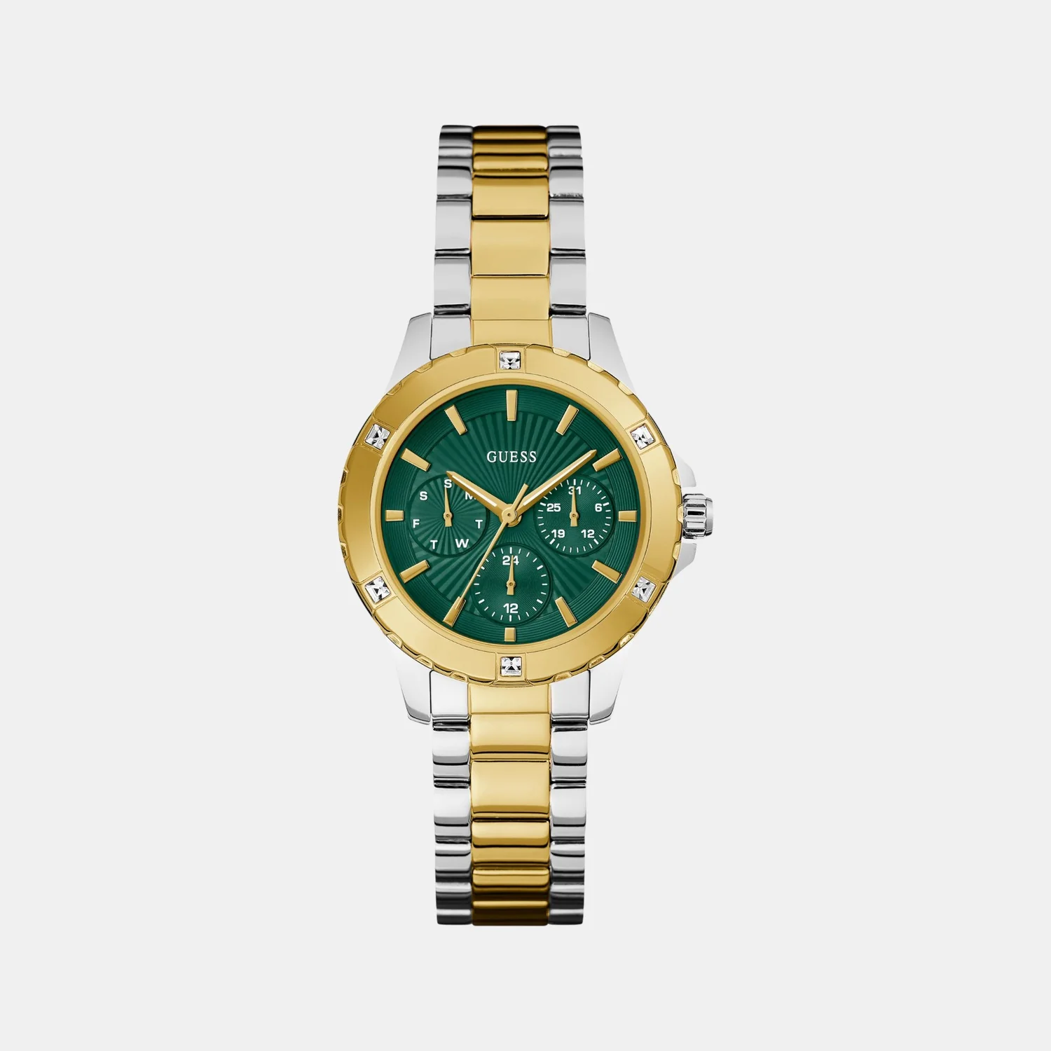 Mist Women Quartz Green Dial Analog Stainless Steel Watch GW0723L1