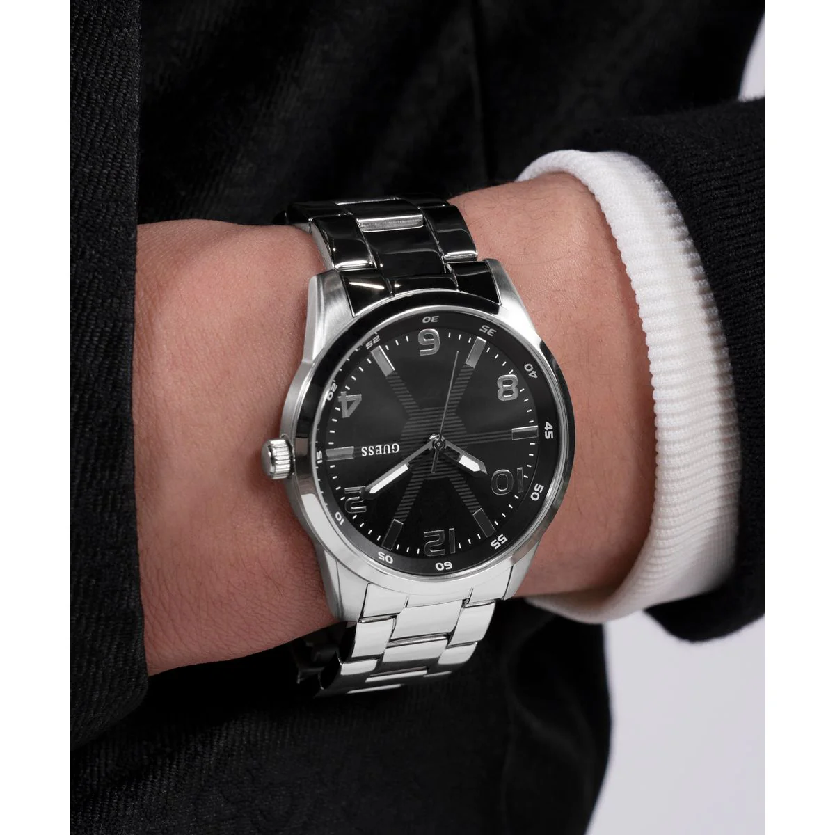 Monte Men Quartz Black Dial Analog Stainless Steel Watch GW0804G2 - Image 6