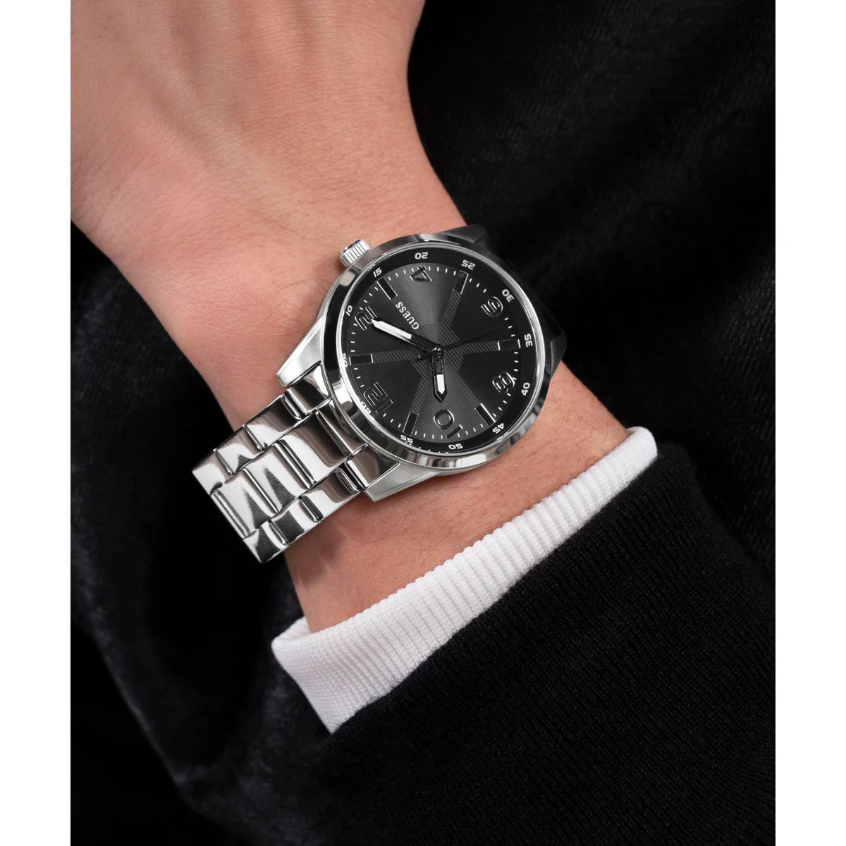 Monte Men Quartz Black Dial Analog Stainless Steel Watch GW0804G2 - Image 8