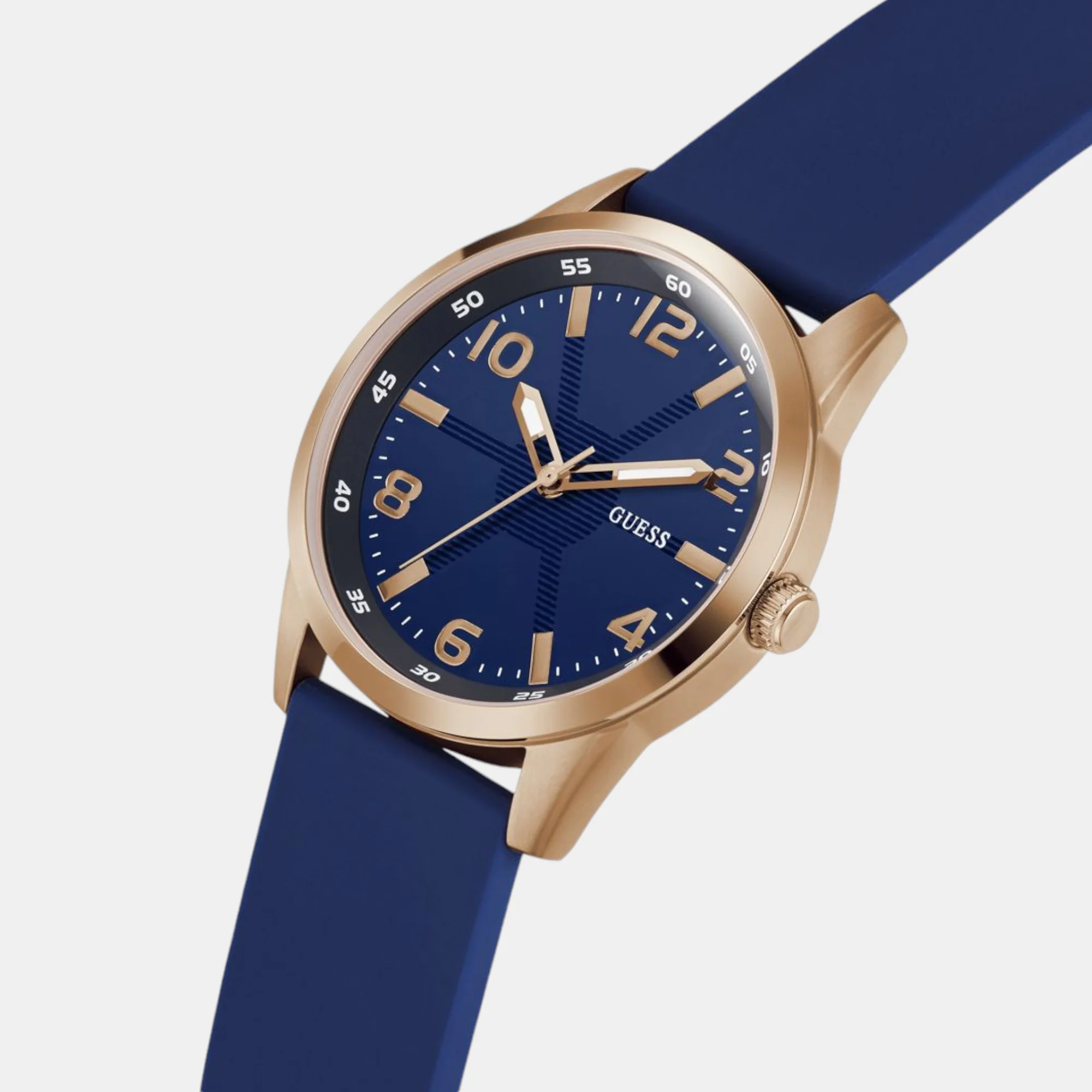 Monte Men Quartz Blue Dial Analog Silicone Watch GW0805G3 - Image 4
