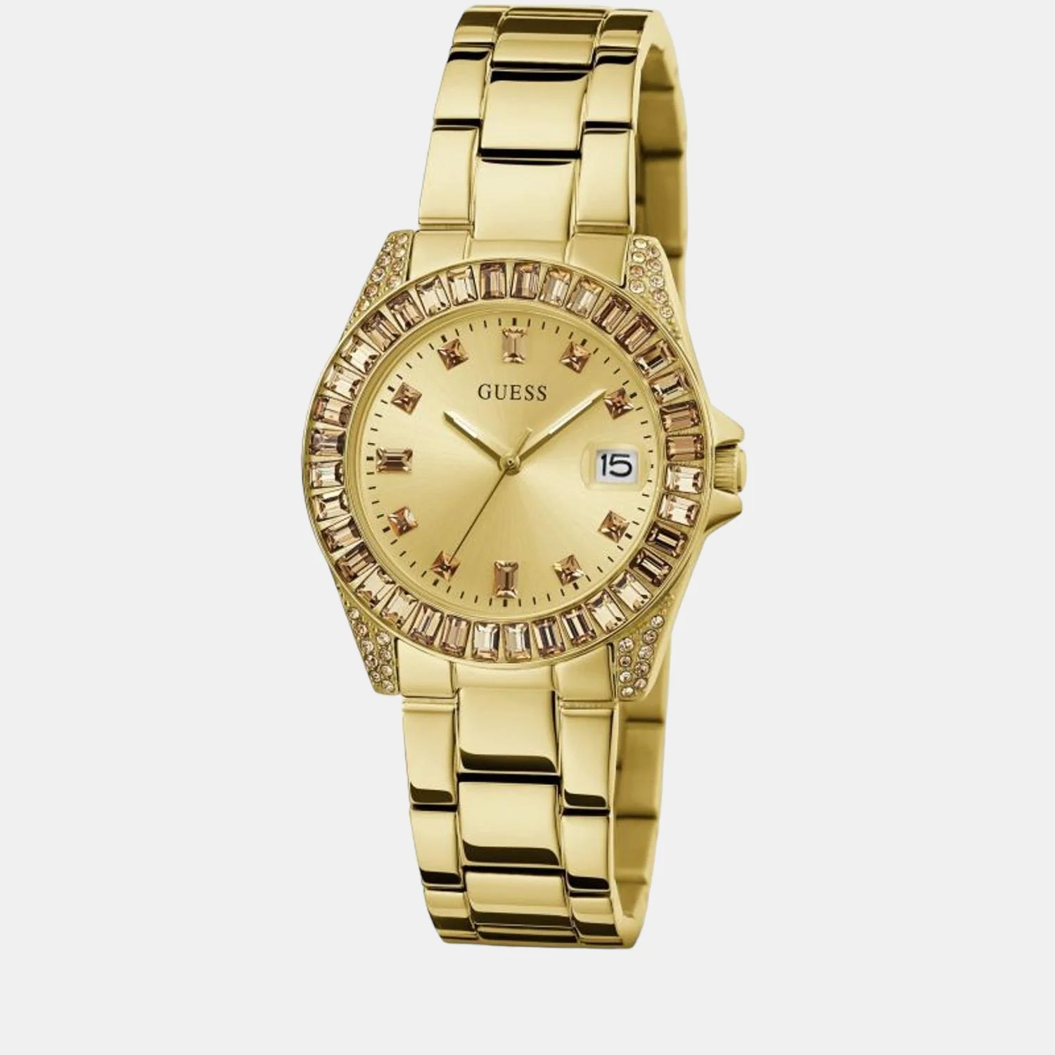 Opaline Women Quartz Gold Dial Analog Stainless Steel Watch GW0475L1 - Image 4