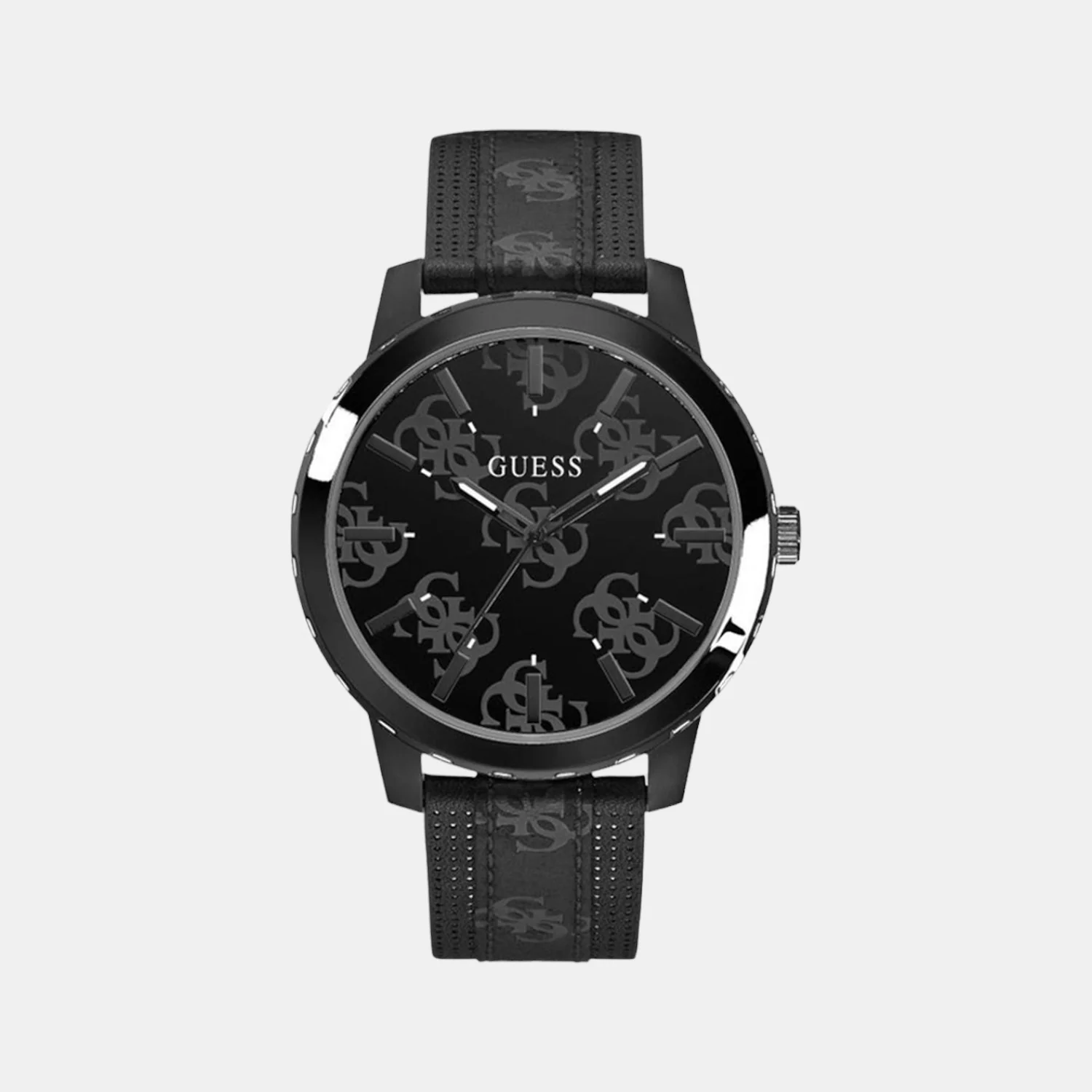 Outlaw Men Quartz Black Dial Analog Leather Watch GW0201G2