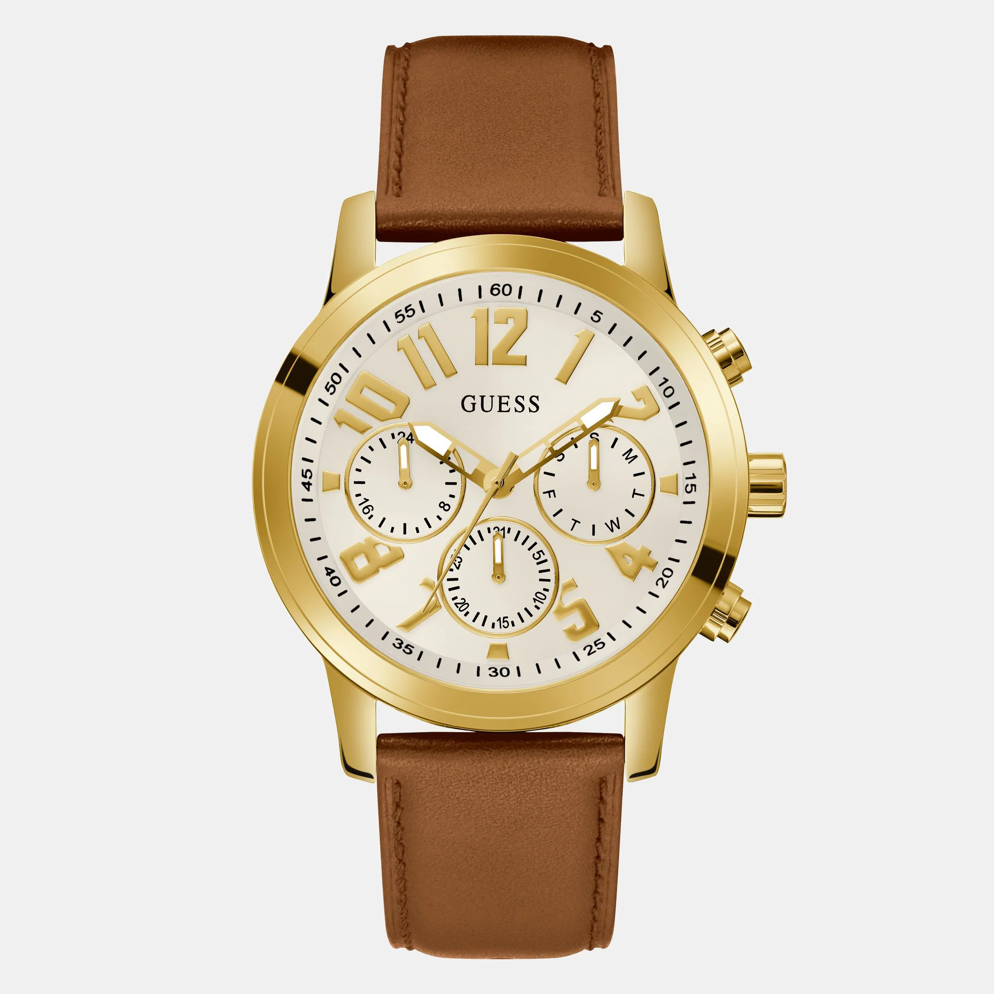 Parker Men Quartz White Dial Chronograph Leather Watch GW0709G2