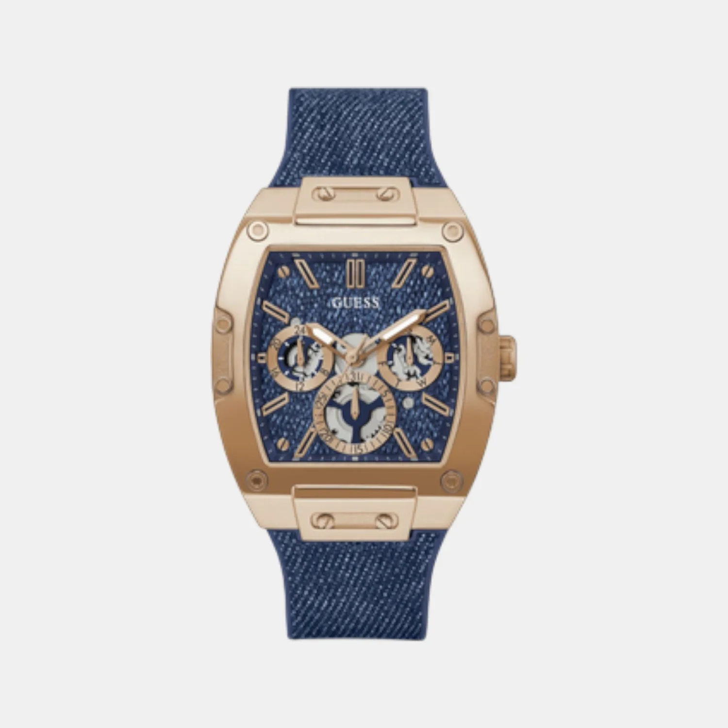 Phoenix Men Quartz Blue Dial Multi-Function Silicone Watch GW0786G2