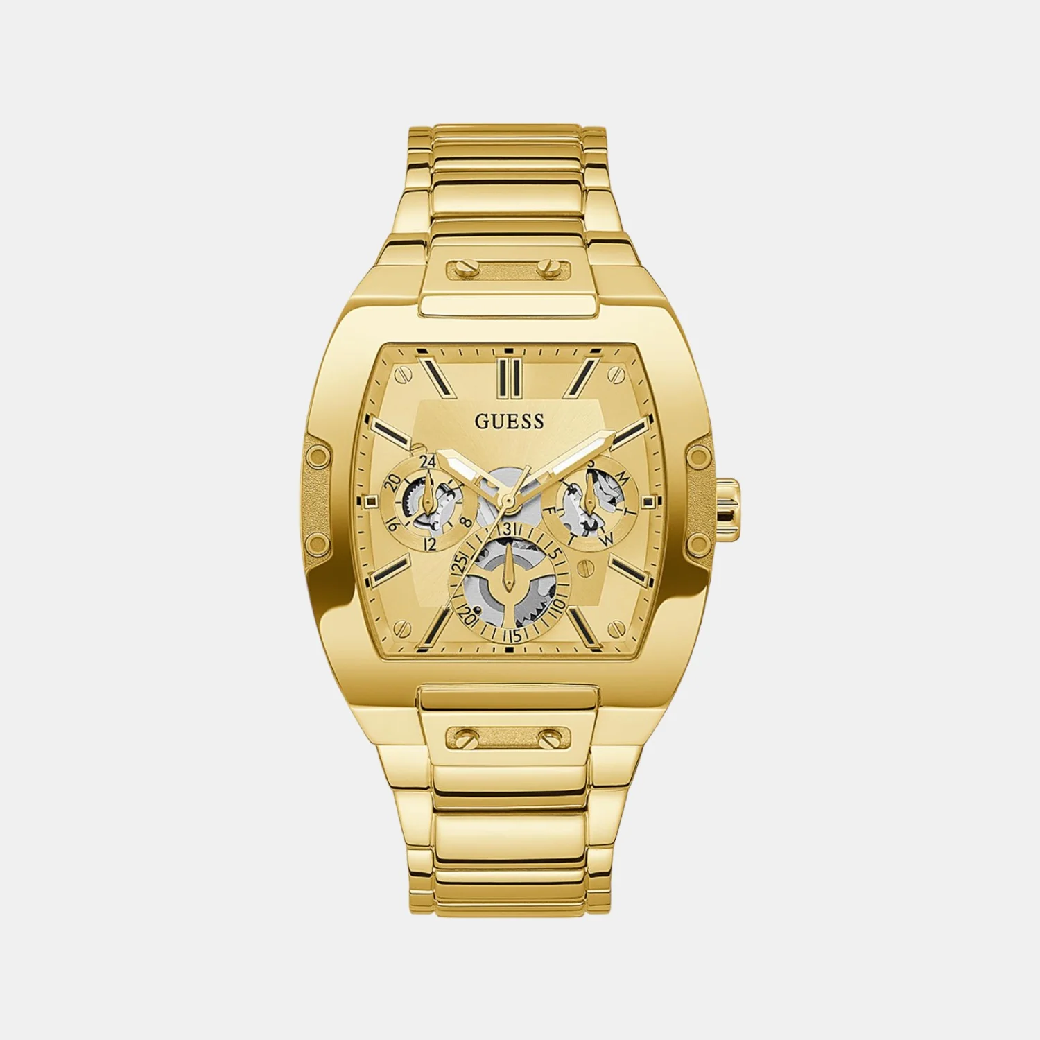 Phoenix Men Quartz Gold Dial Chronograph Stainless Steel Watch GW0456G2