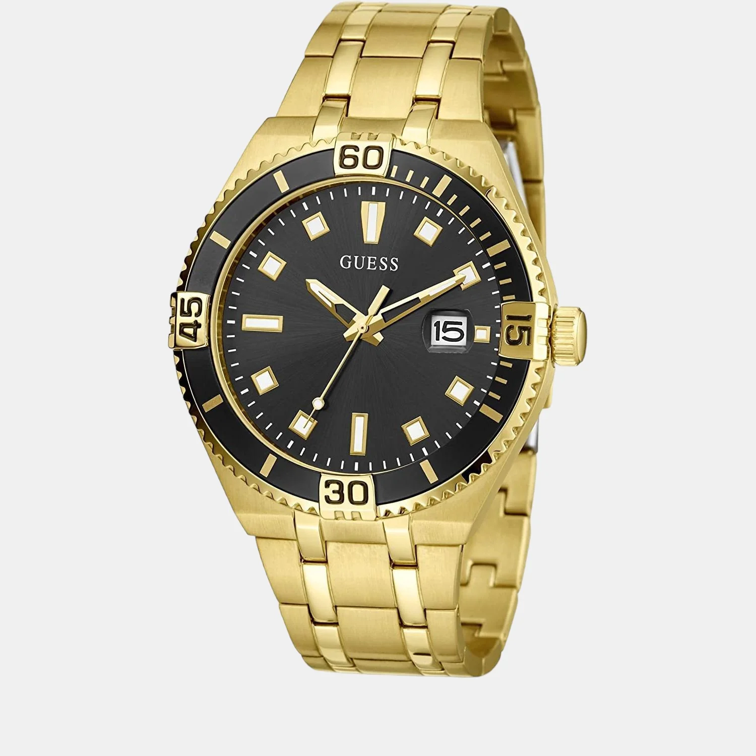 Premier Men Quartz Gold Dial Analog Stainless Steel Watch GW0330G2 - Image 4