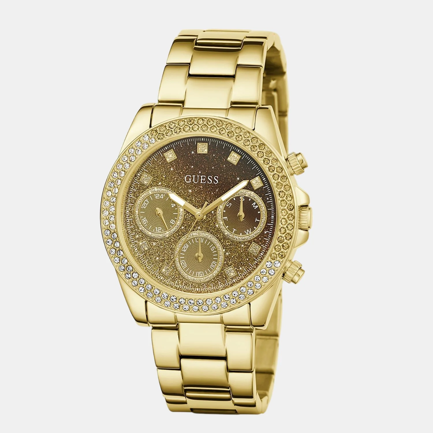 Sol Women Quartz Gold Dial Chronograph Stainless Steel Watch GW0483L2 - Image 5