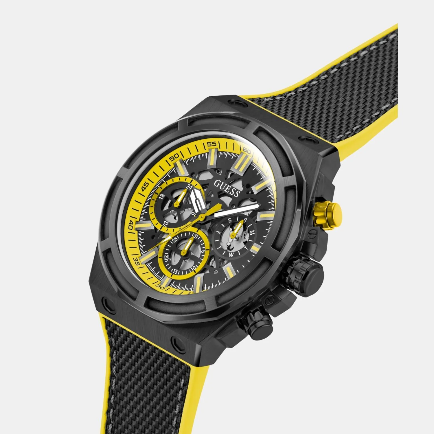 Sport Men Quartz Black Dial Multi-Function Silicone Watch GW0713G2 - Image 4