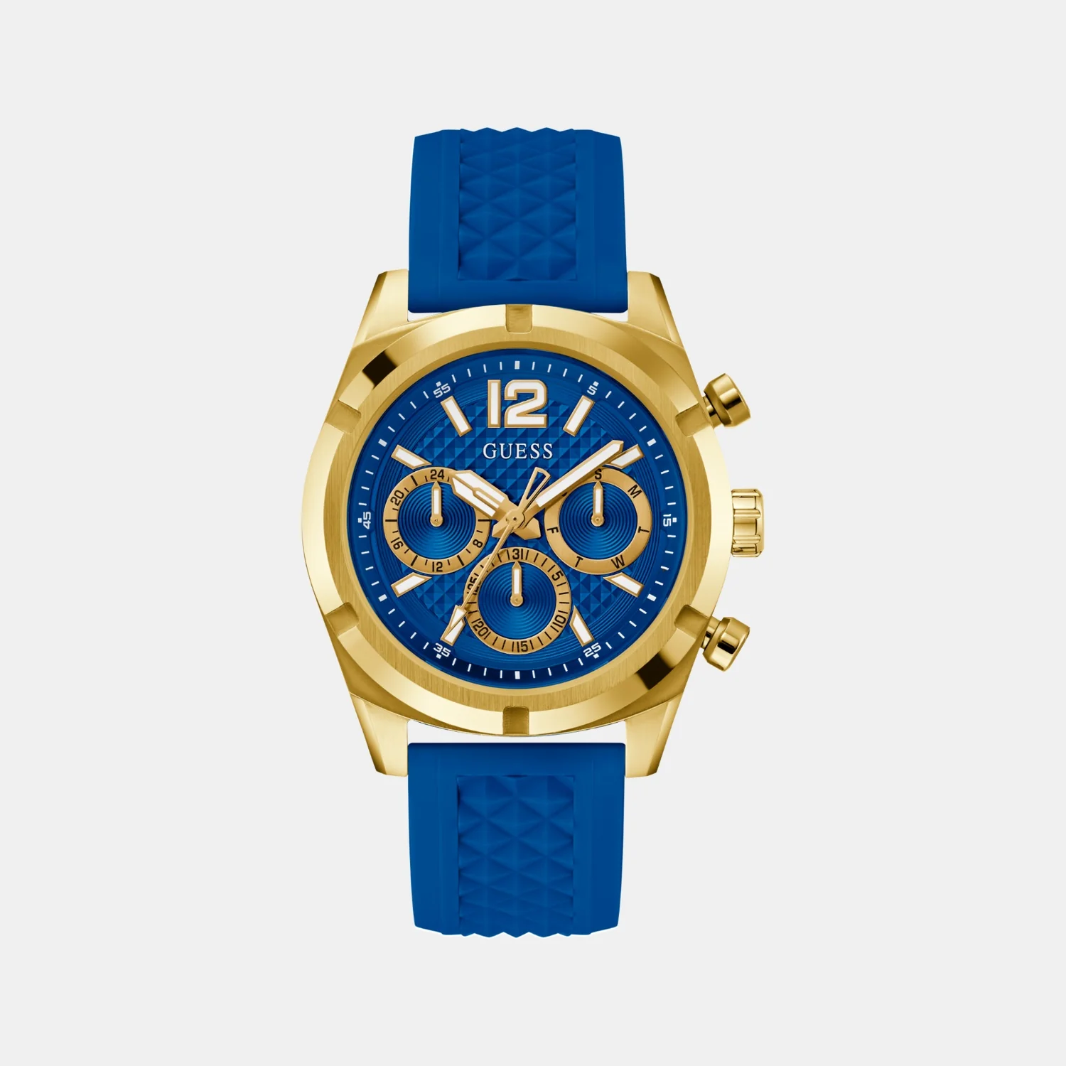 Sport Men Quartz Blue Dial Multi-Function Silicone Watch GW0729G1
