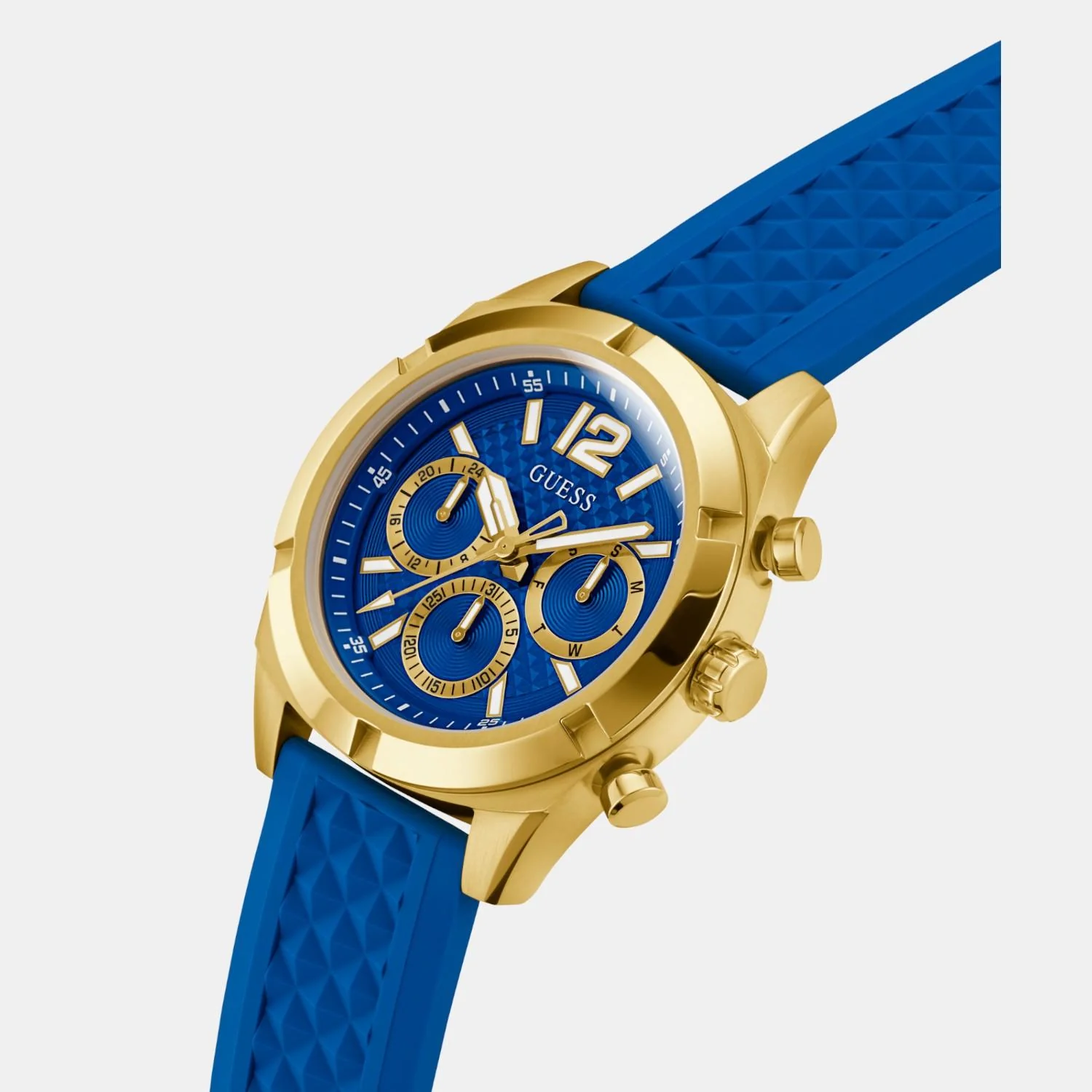 Sport Men Quartz Blue Dial Multi-Function Silicone Watch GW0729G1 - Image 3