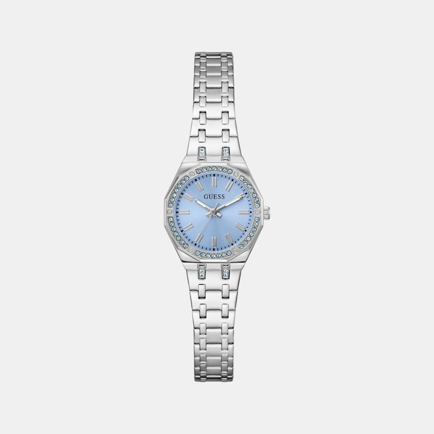 Swarovski ReCreated Limited Edition Bejeweled Women Quartz Ice Blue Dial Analog Stainless Steel Watch GW1010L1