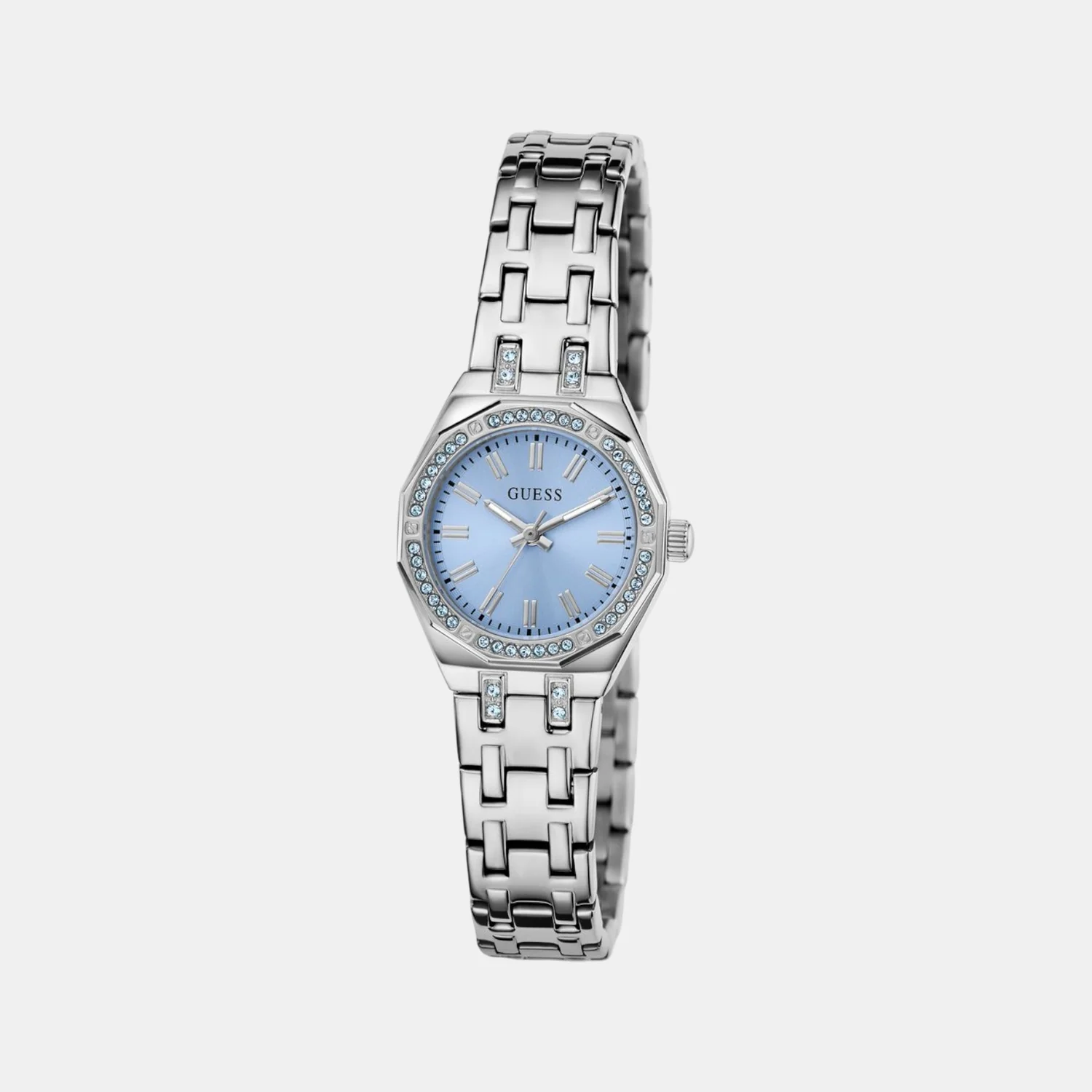 Swarovski ReCreated Limited Edition Bejeweled Women Quartz Ice Blue Dial Analog Stainless Steel Watch GW1010L1 - Image 2