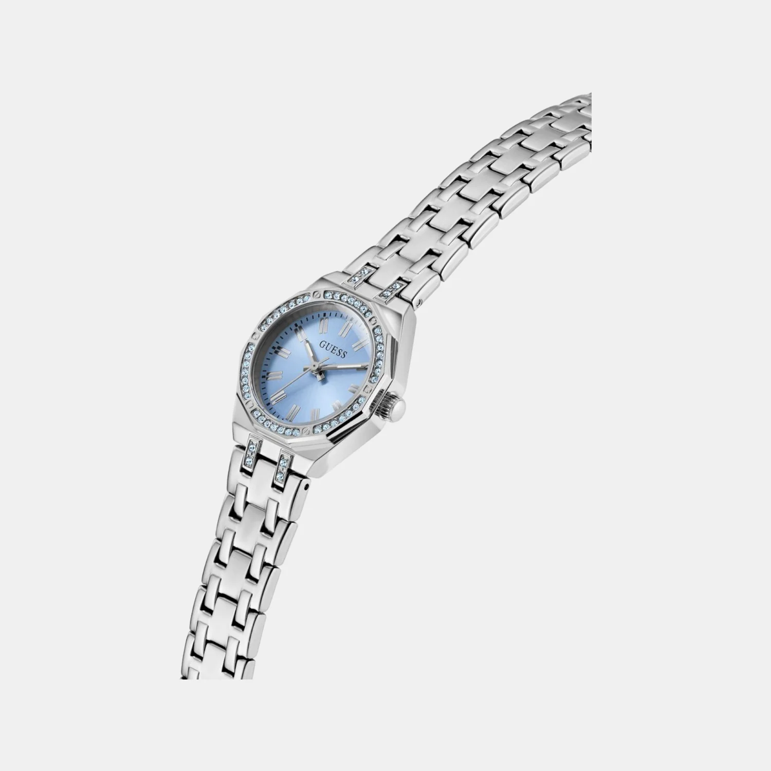 Swarovski ReCreated Limited Edition Bejeweled Women Quartz Ice Blue Dial Analog Stainless Steel Watch GW1010L1 - Image 3