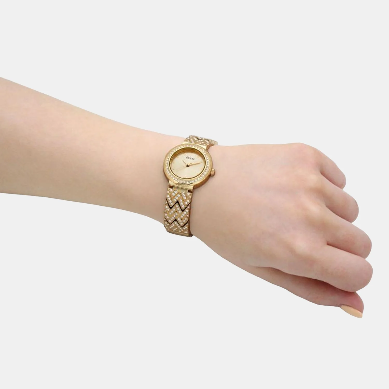 Treasure Women Quartz Champagne Dial Analog Stainless Steel Watch GW0476L2 - Image 6