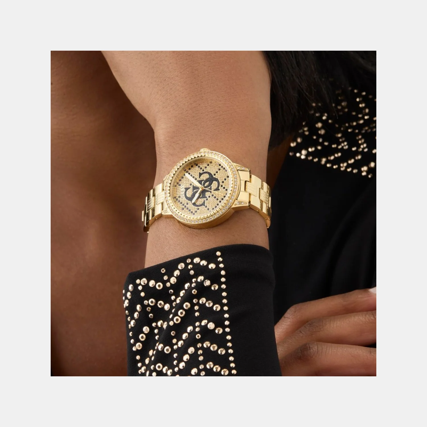 Trend Women Quartz Champagne Dial Analog Stainless Steel Watch GW0944L2 - Image 7