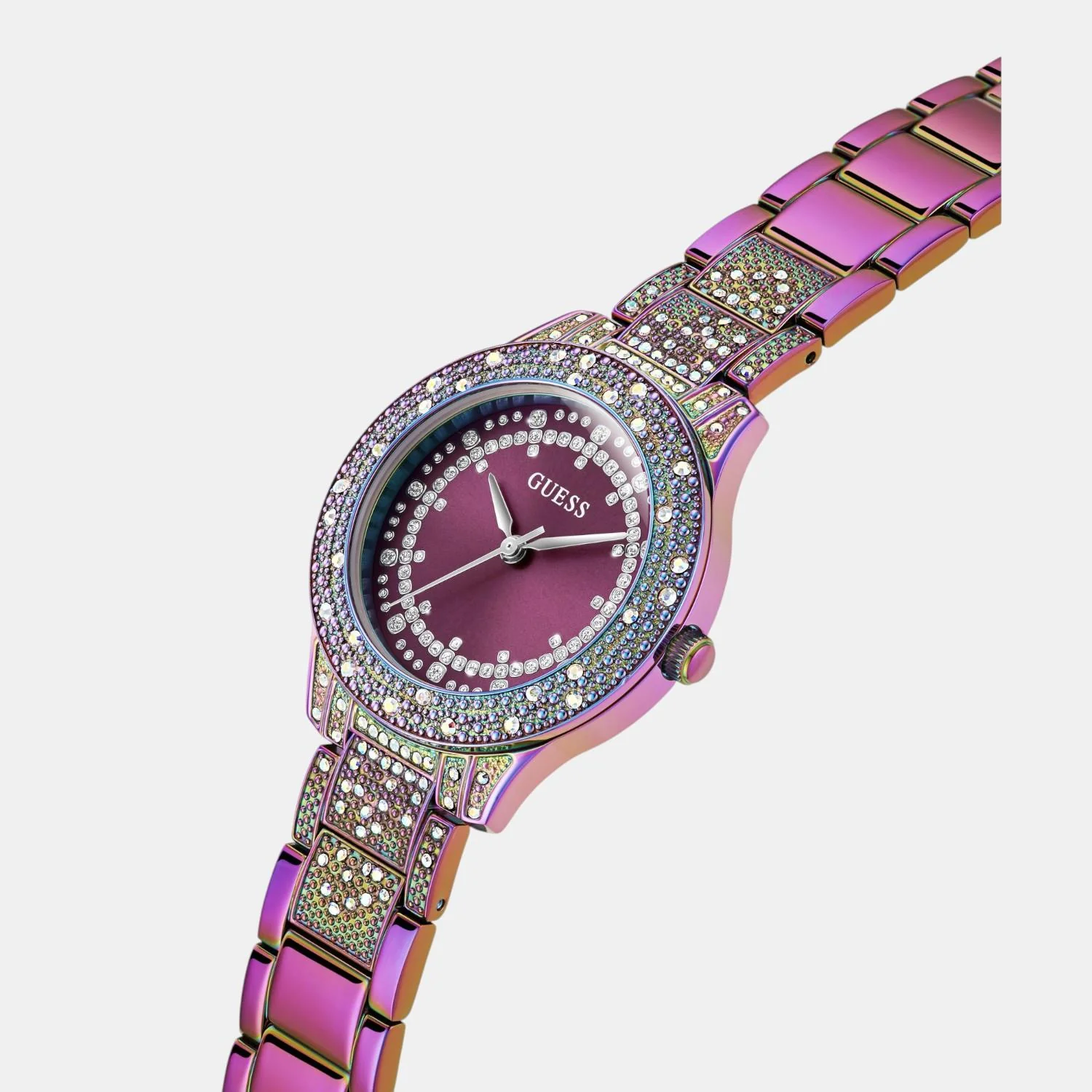 Trend Women Quartz Purple Dial Analog Stainless Steel Watch GW0746L3 - Image 3