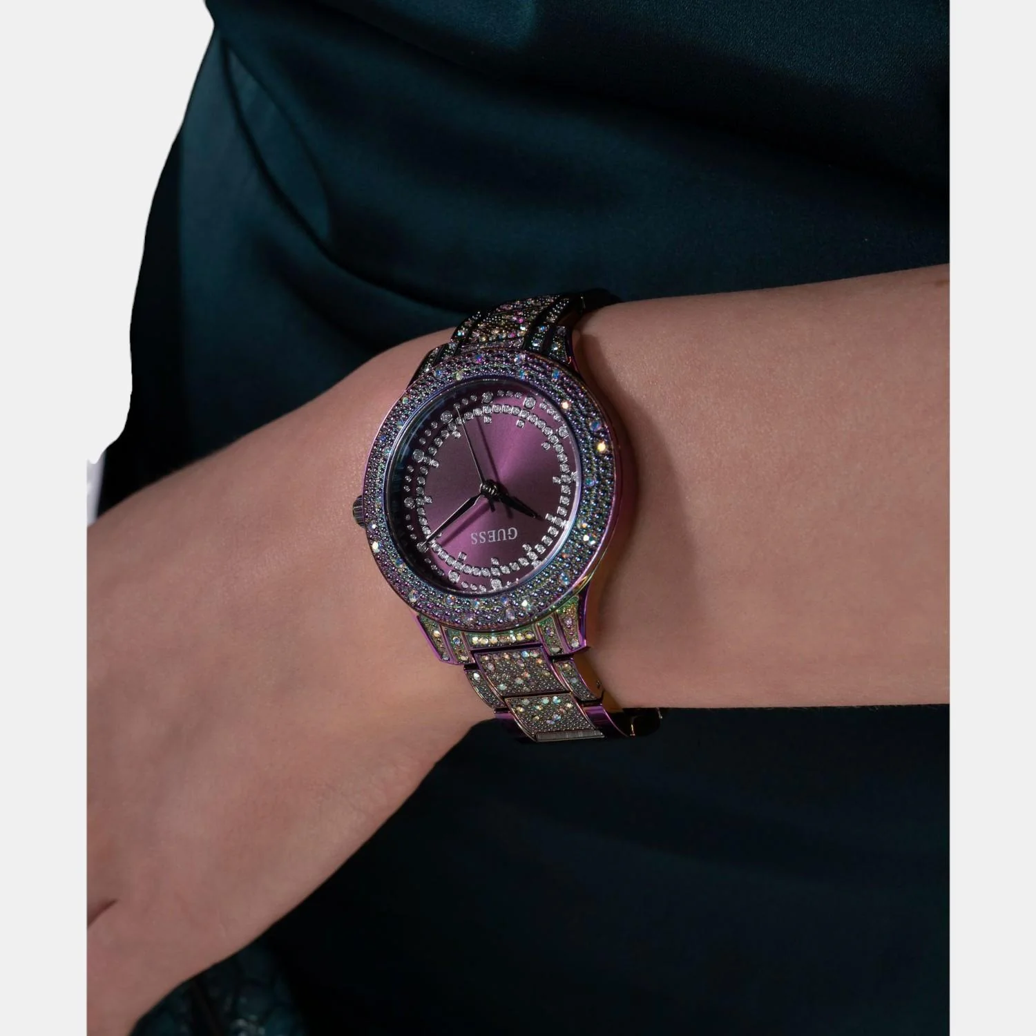 Trend Women Quartz Purple Dial Analog Stainless Steel Watch GW0746L3 - Image 6