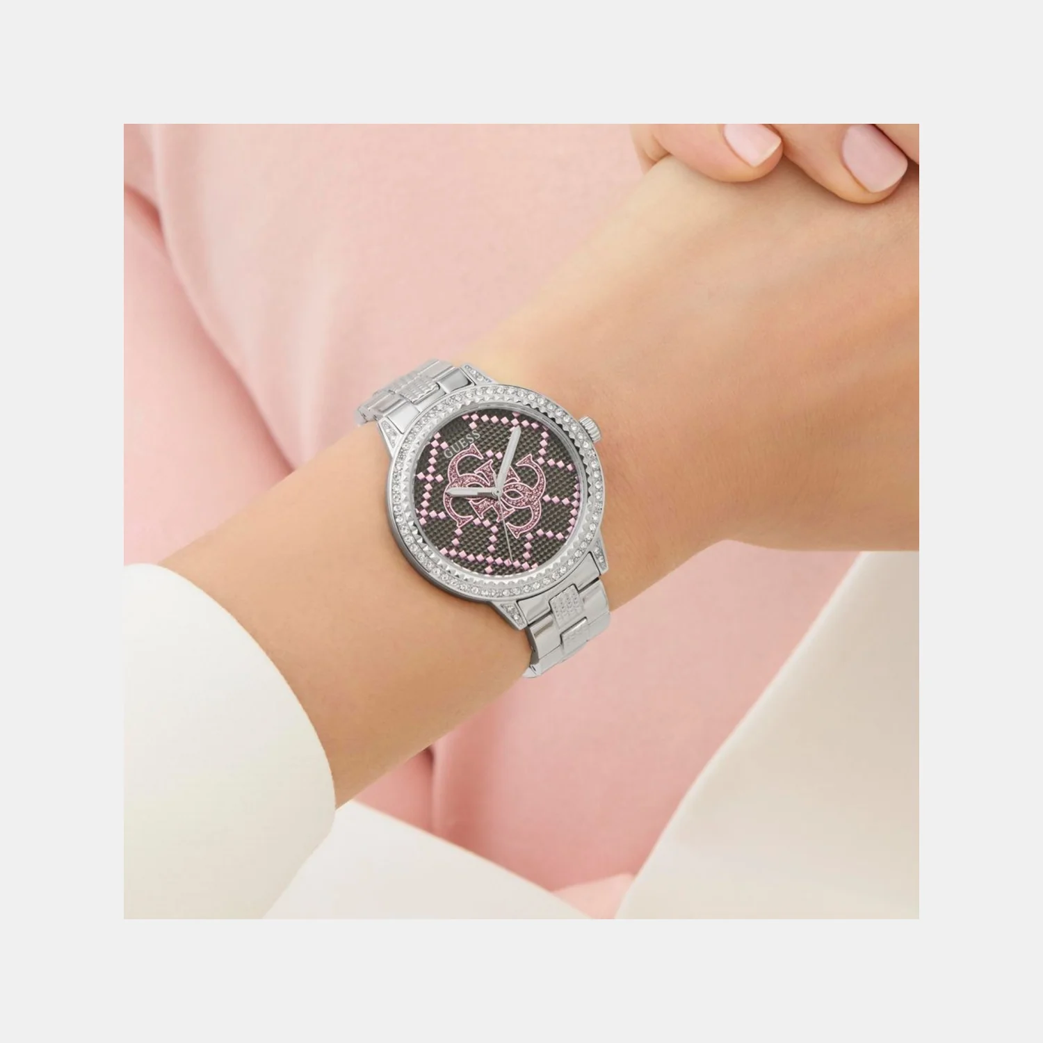 Trend Women Quartz Silver Dial Analog Stainless Steel Watch GW0944L1 - Image 7