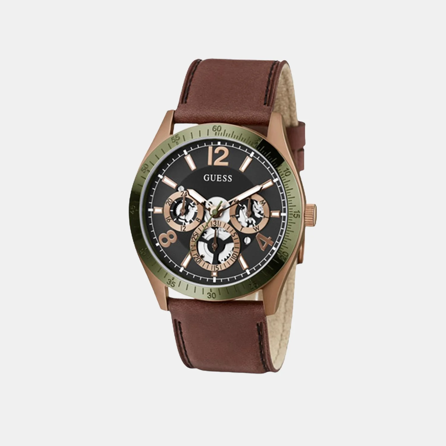 Unisex Quartz Black Dial Chronograph Leather Watch GW0216G2 - Image 5