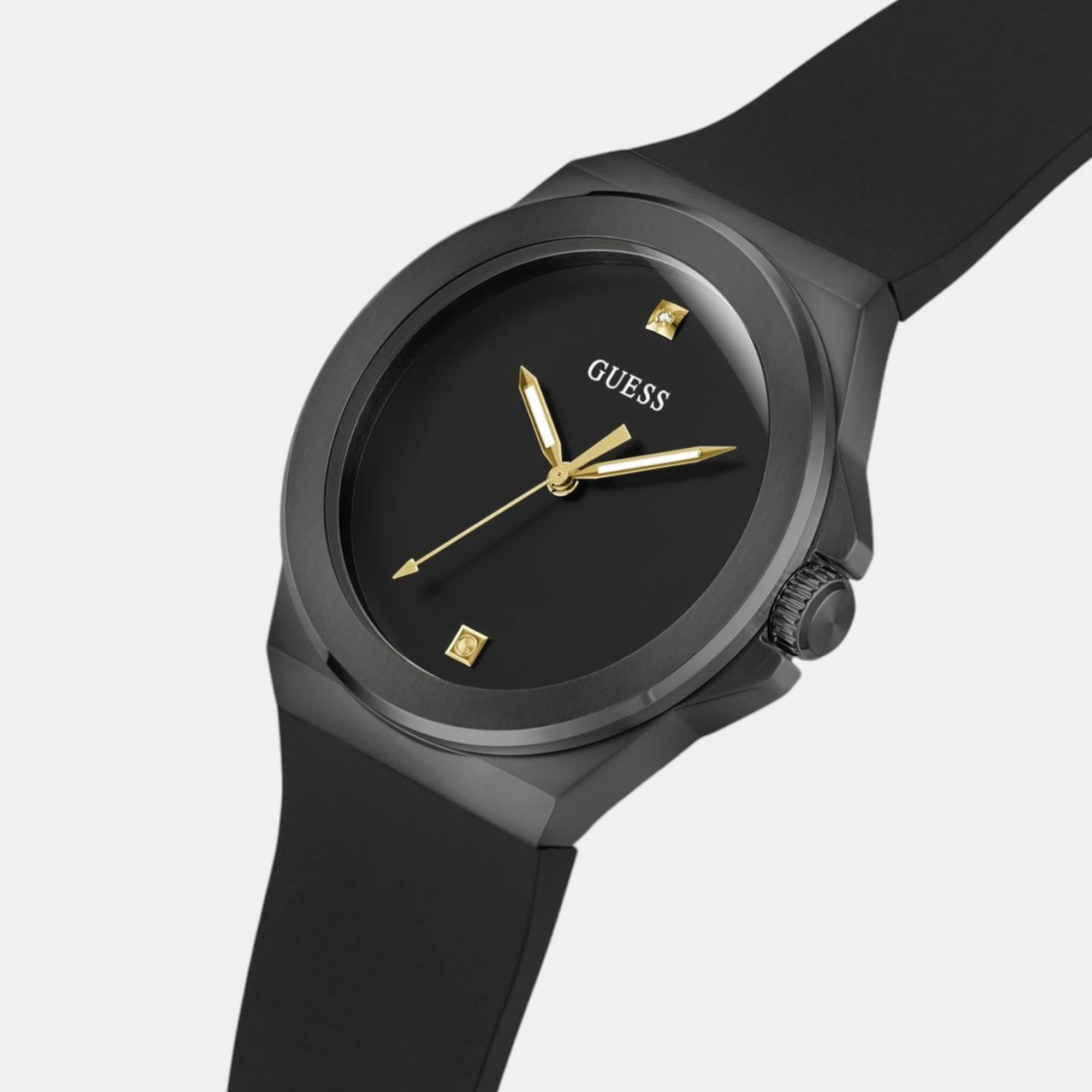 Vinyl Men Quartz Black Dial Analog Silicone Watch GW0790G2 - Image 4