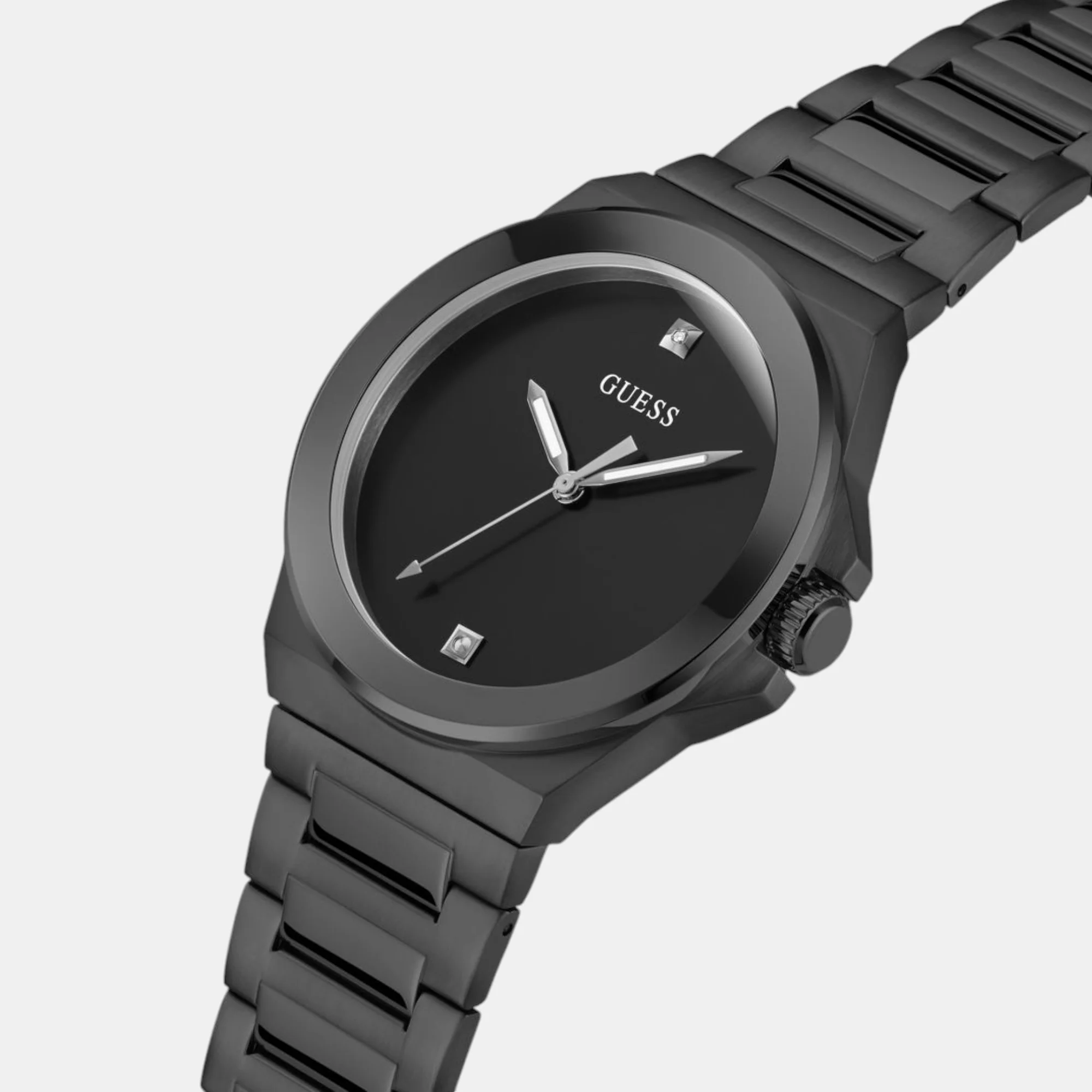 Vinyl Men Quartz Black Dial Analog Stainless Steel Watch GW0833G2 - Image 4