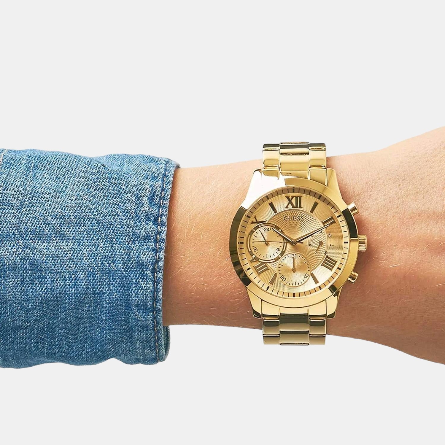 Women Quartz Beige Dial Chronograph Stainless Steel Watch W1070L2 - Image 6