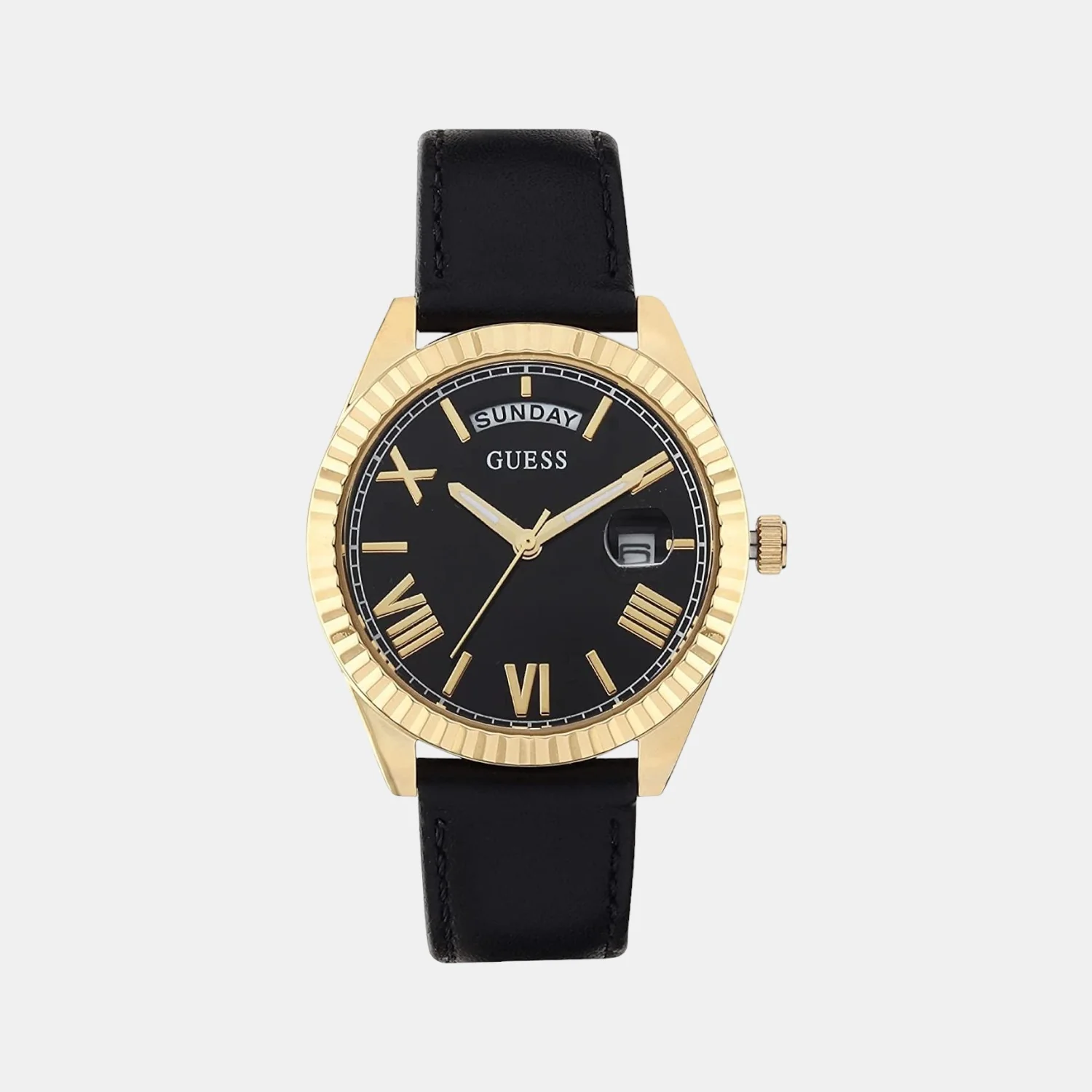 Women Quartz Black Dial Analog Leather Watch GW0357L1