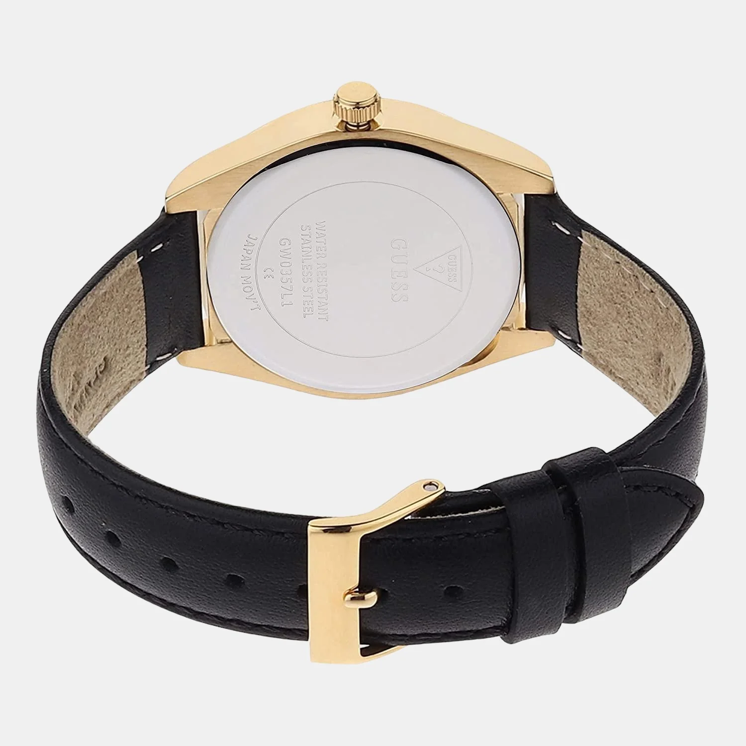 Women Quartz Black Dial Analog Leather Watch GW0357L1 - Image 3