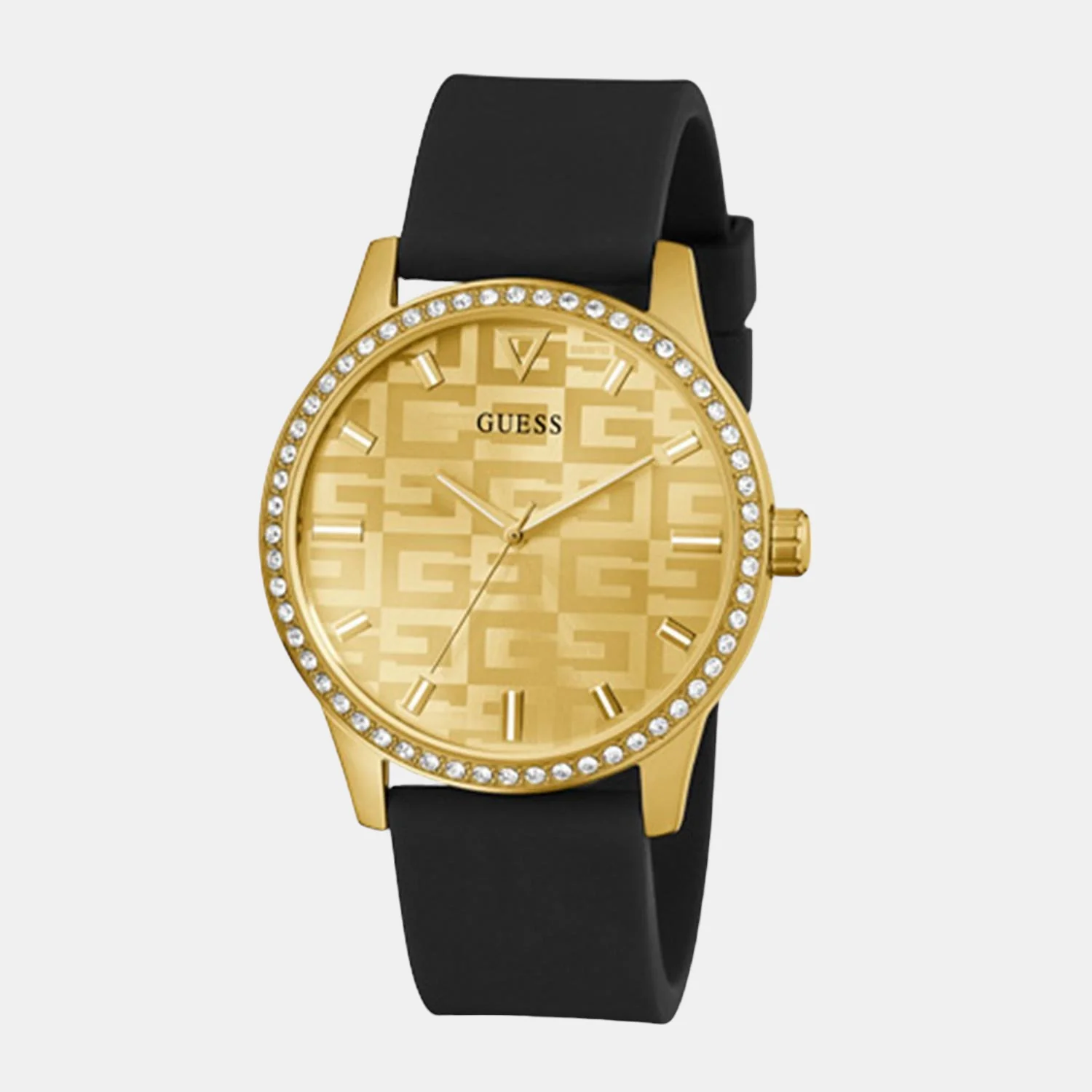 Women Quartz Black Dial Analog Silicone Watch GW0355L1 - Image 4