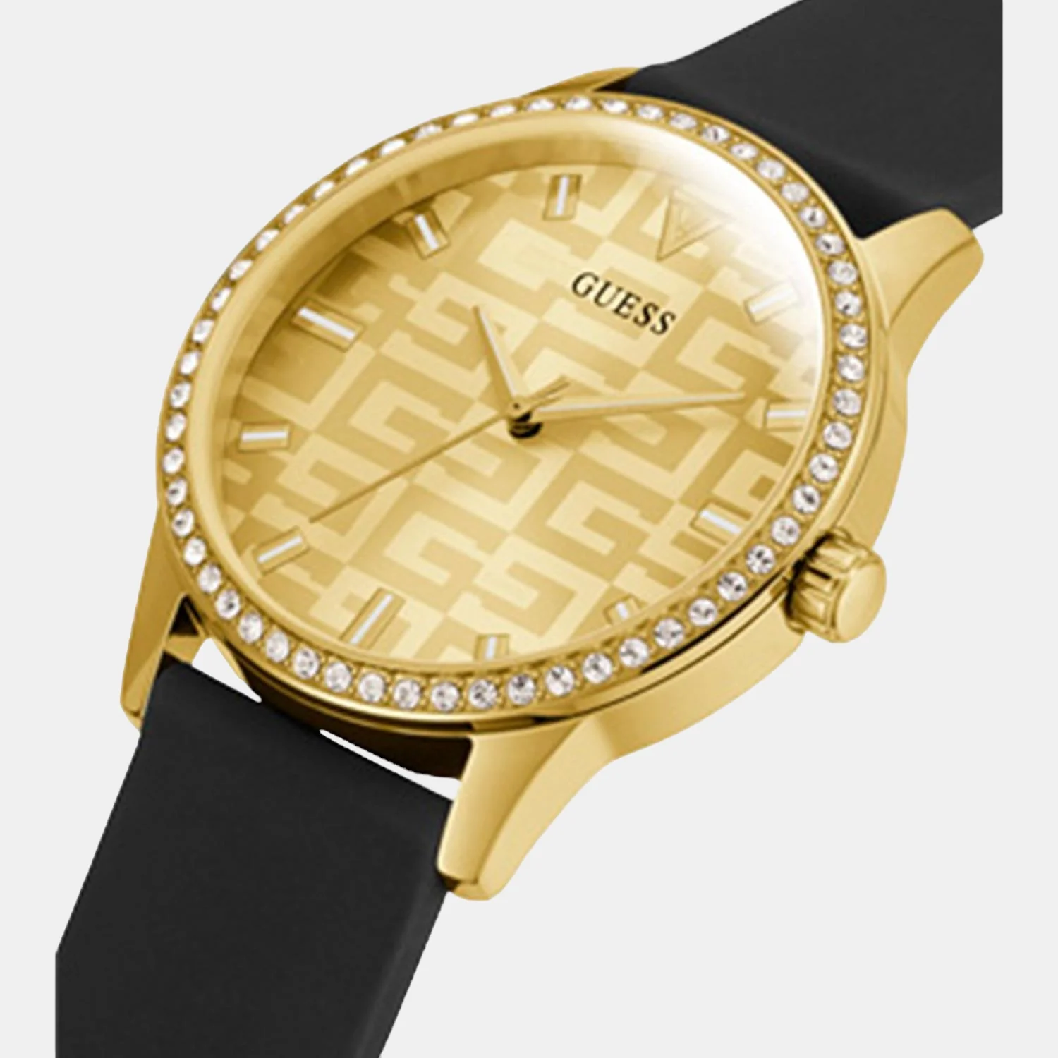 Women Quartz Black Dial Analog Silicone Watch GW0355L1 - Image 5