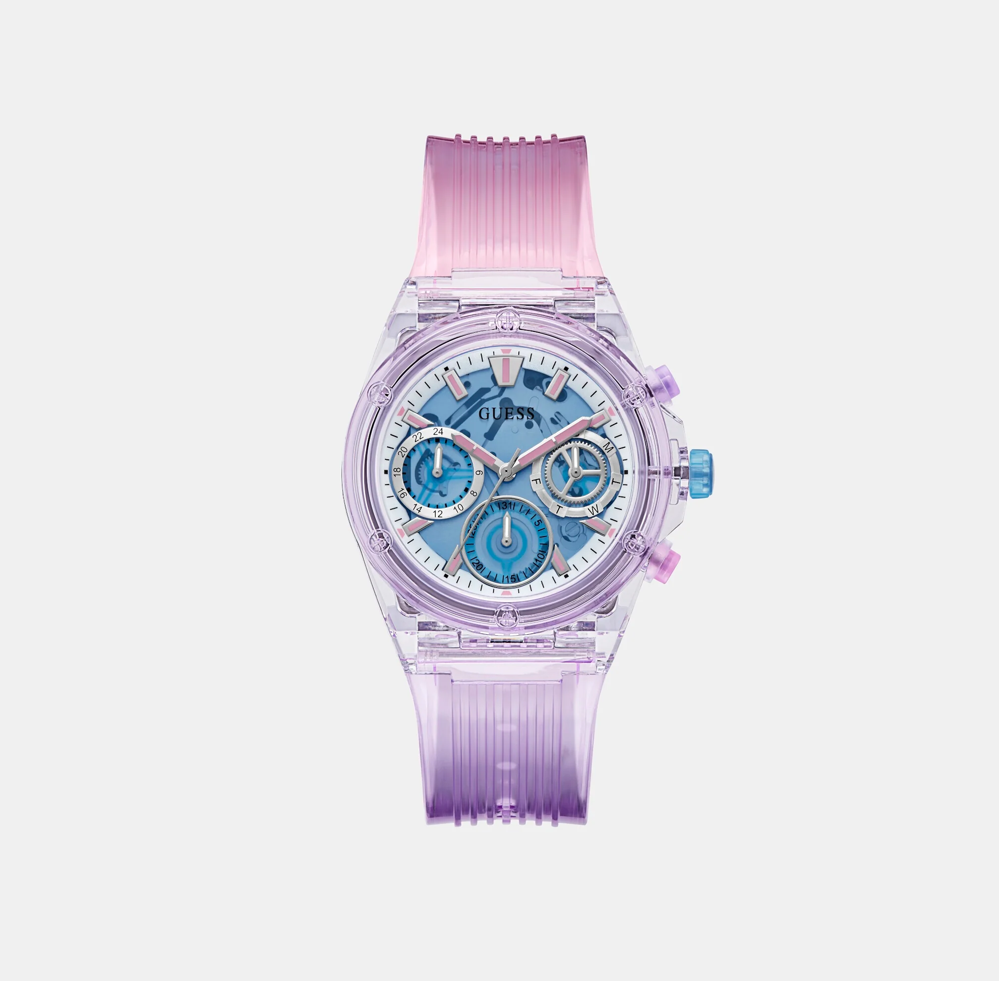 Women Quartz Blue Dial Analog Polyester Watch GW0438L6