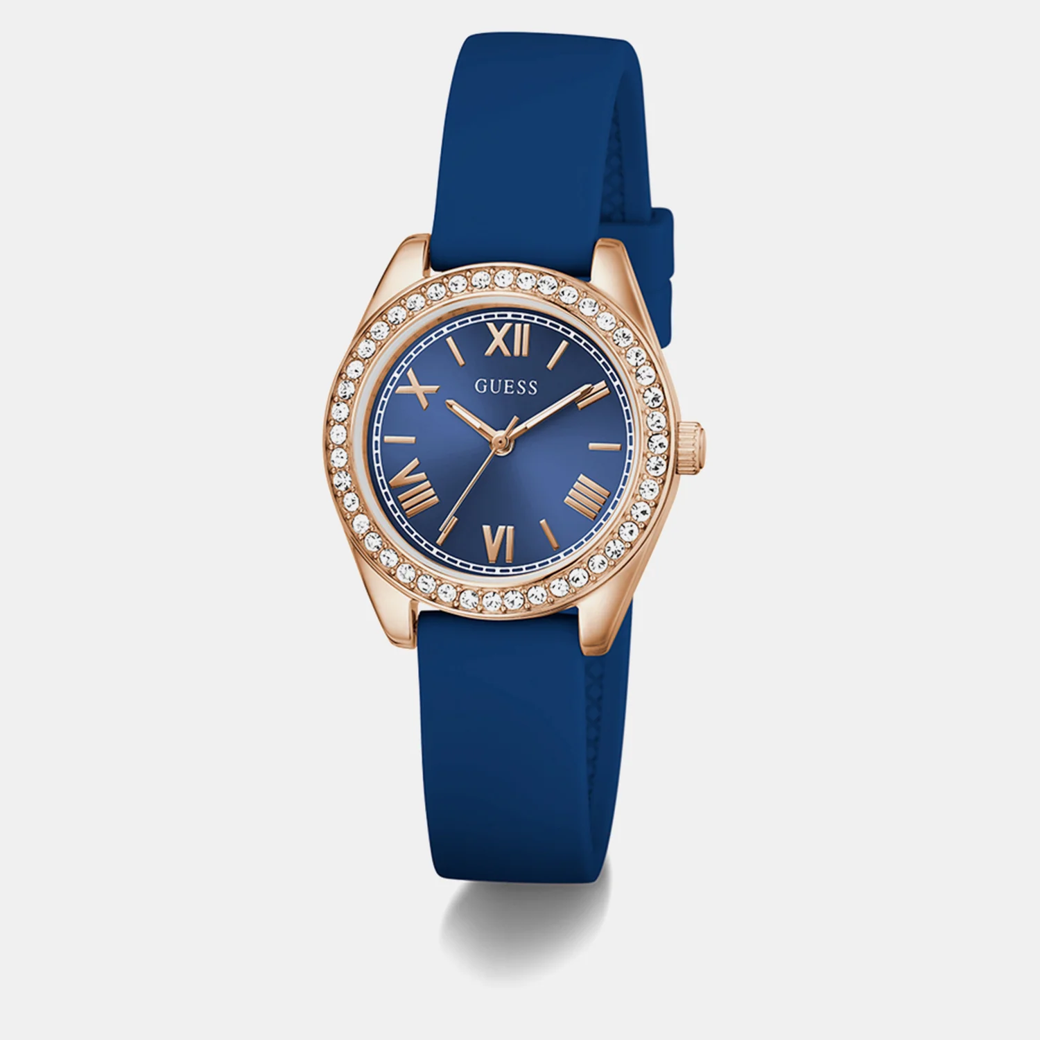 Women Quartz Blue Dial Analog Silicone Watch GW1000L4 - Image 2
