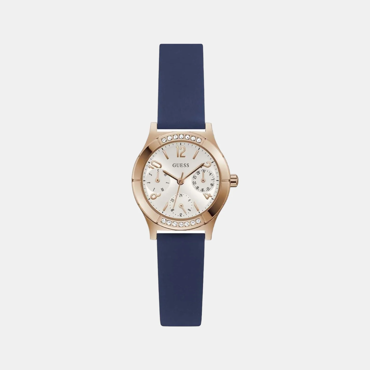 Women Quartz Blue Dial Chronograph Silicone Watch GW0451L2