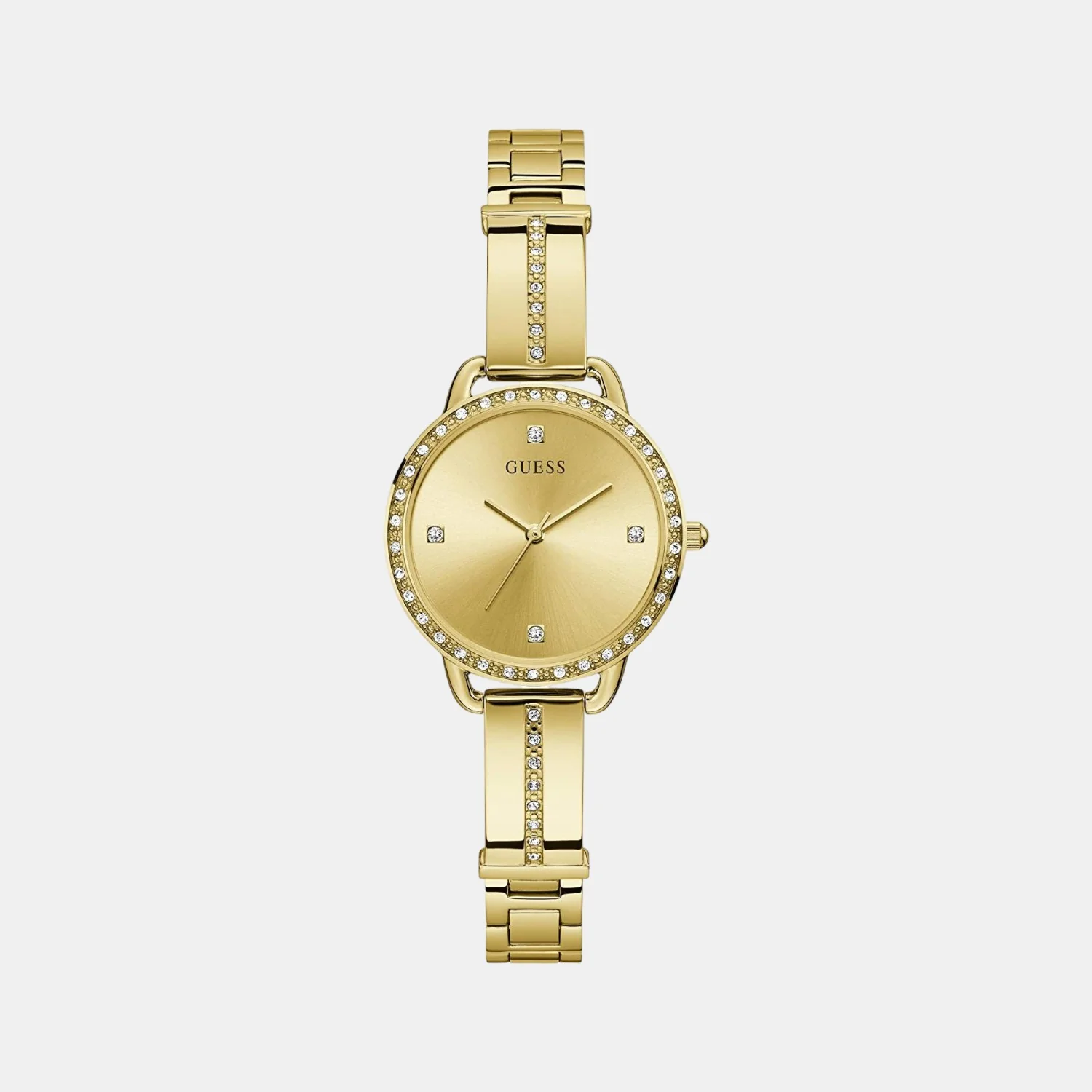Women Quartz Gold Dial Analog Stainless Steel Watch GW0022L2