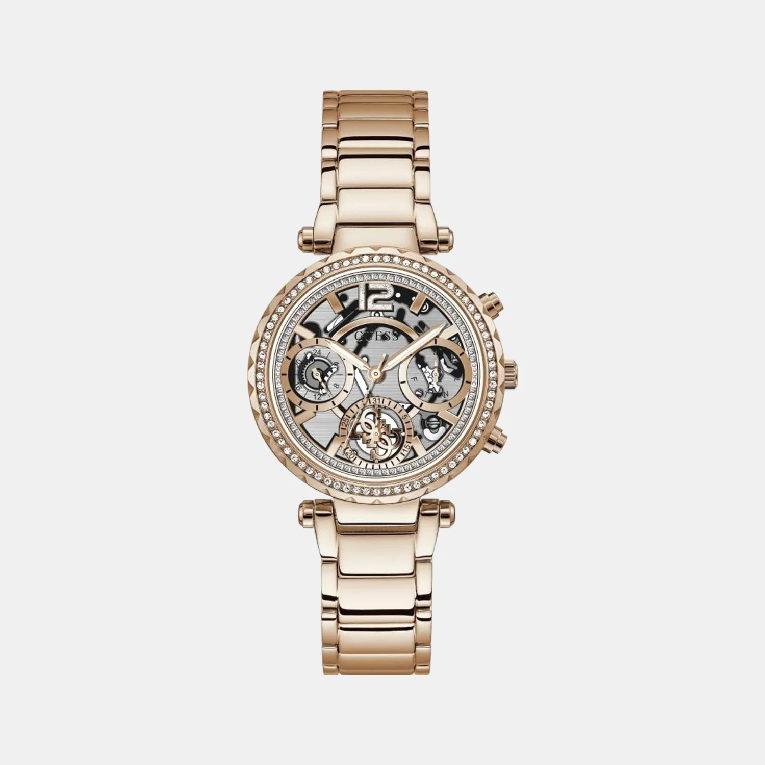 Women Quartz Gold Dial Analog Stainless Steel Watch GW0403L3