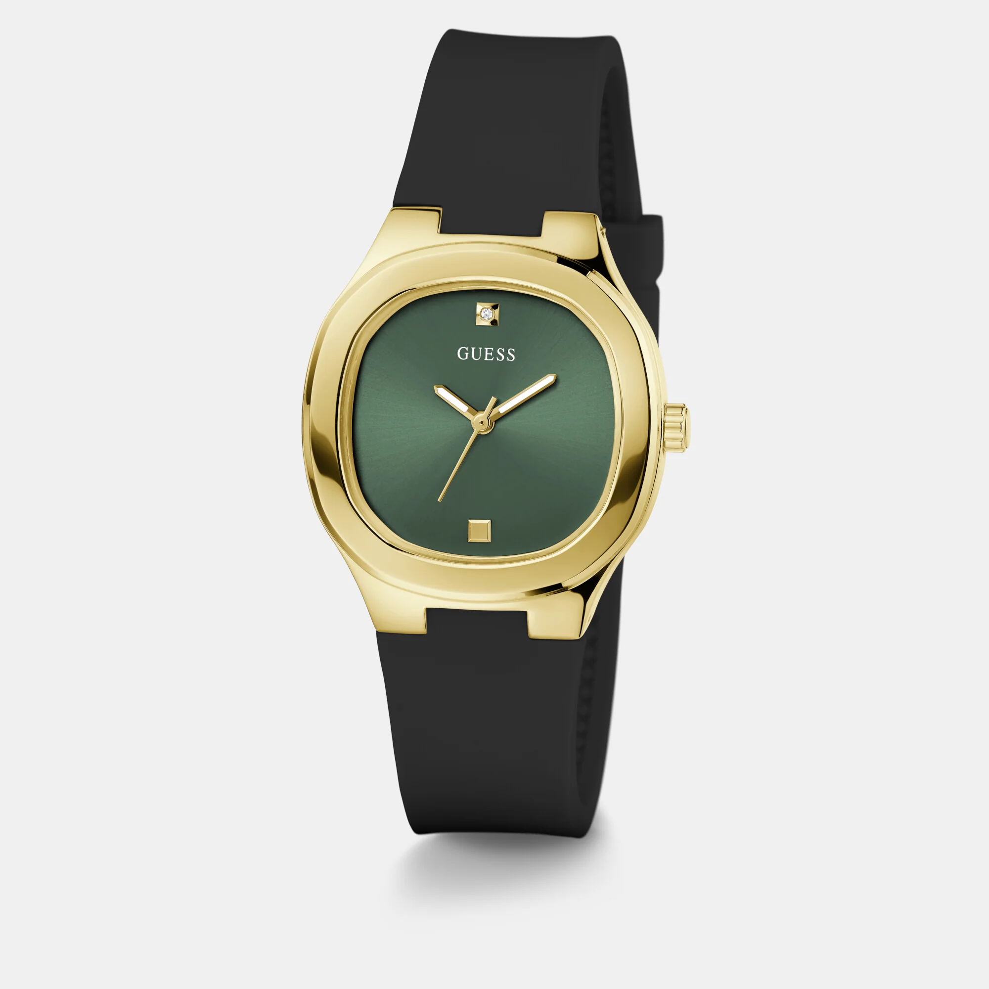 Women Quartz Green Dial Analog Silicone Watch GW0658L1 - Image 3