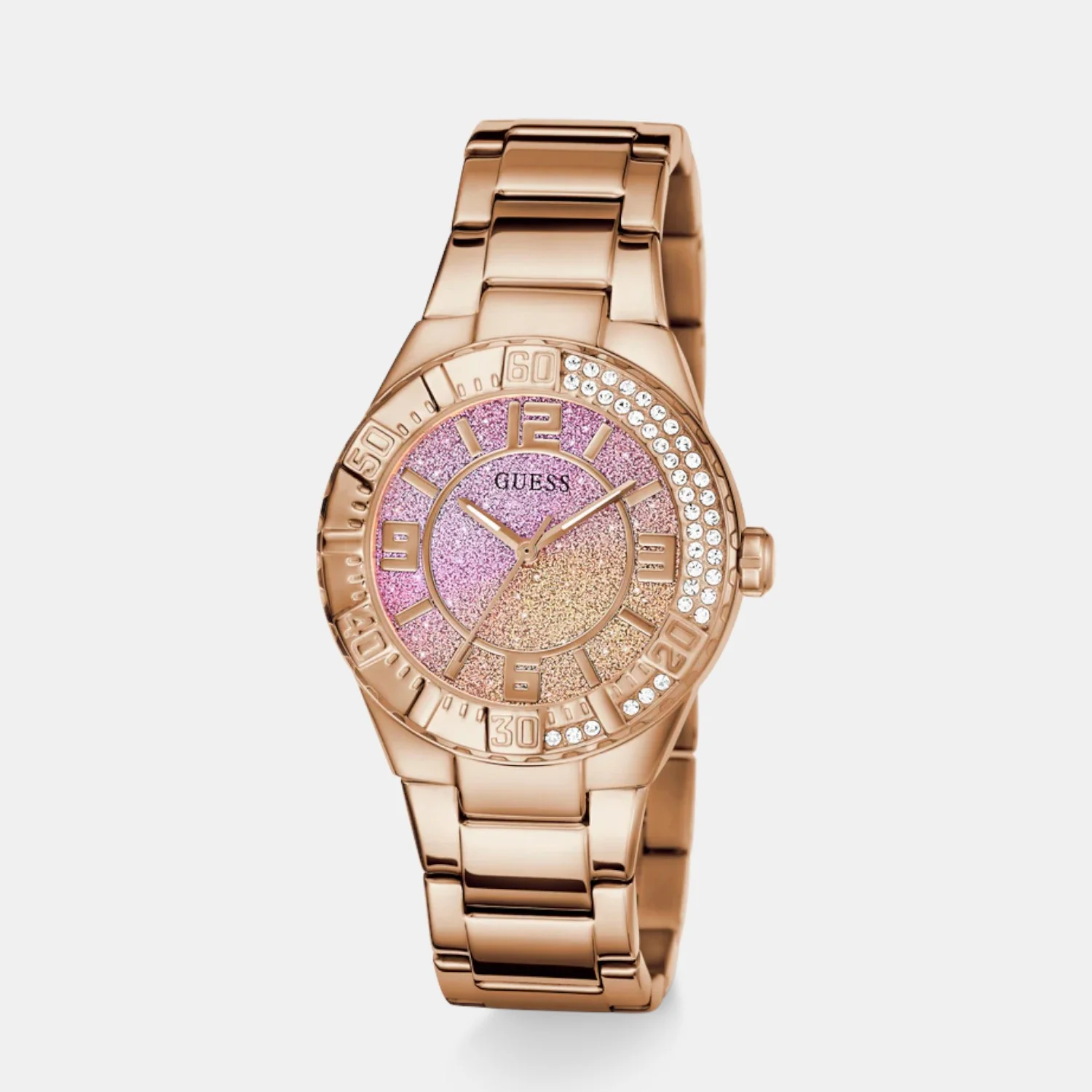 Women Quartz Pink Dial Analog Stainless Steel Watch GW0882L3 - Image 2