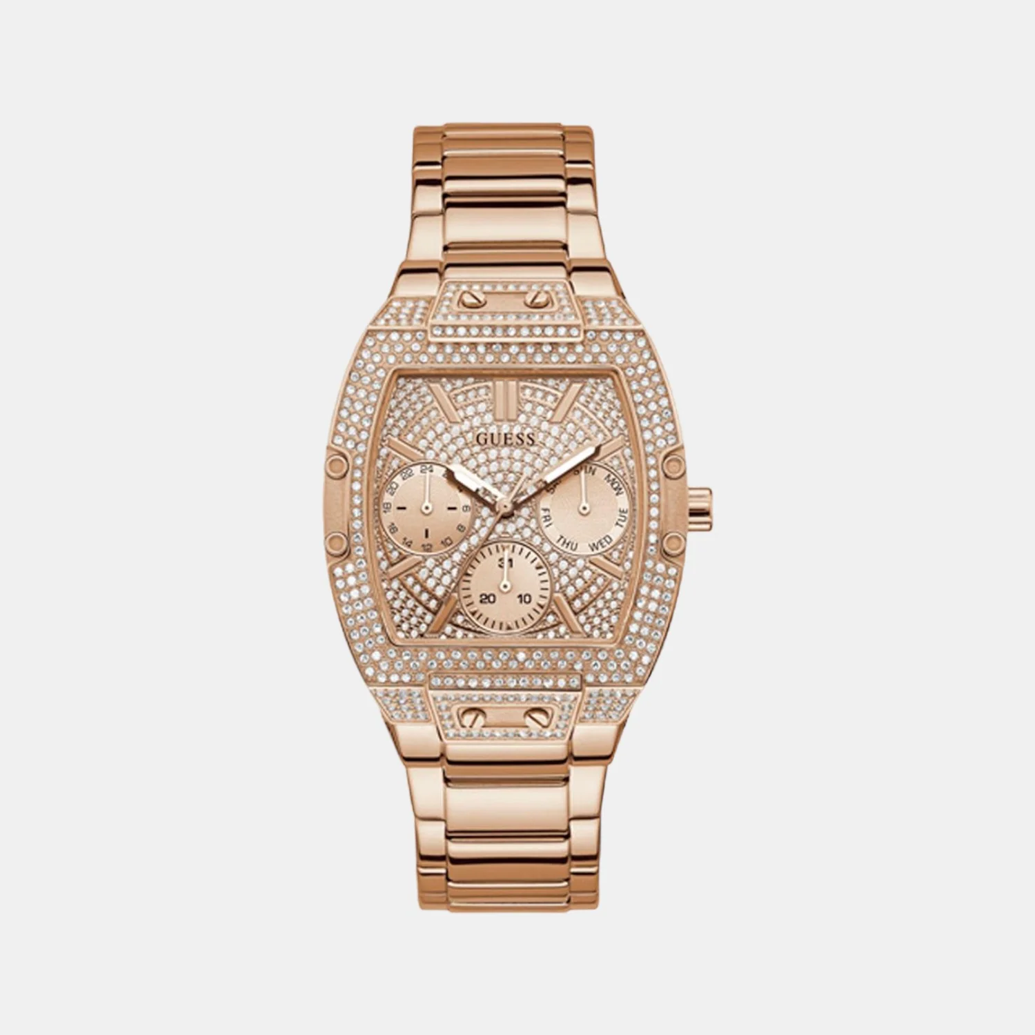 Women Quartz Rose Gold Dial Analog Stainless Steel Watch GW0104L3