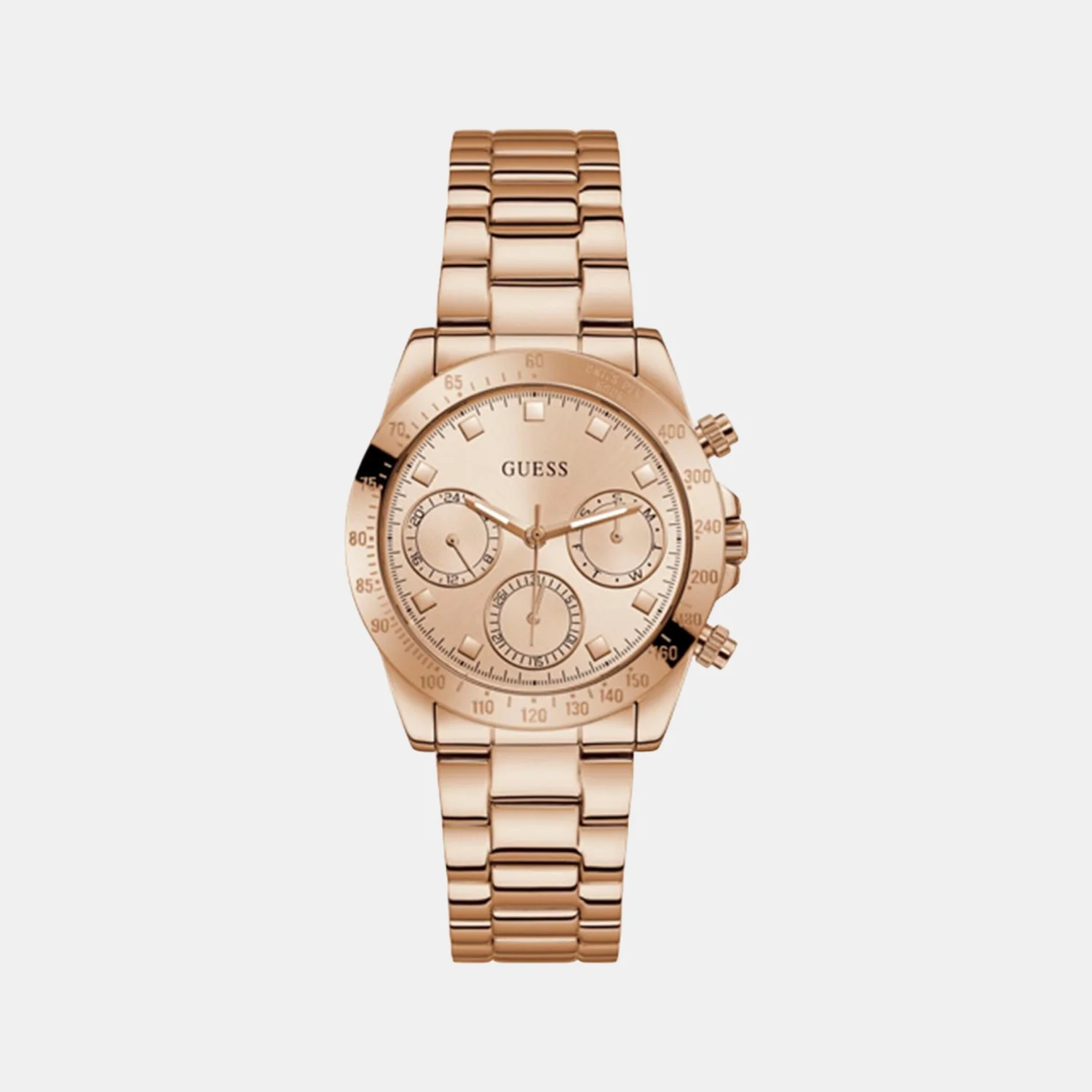 Women Quartz Rose Gold Dial Chronograph Stainless Steel Watch GW0314L3