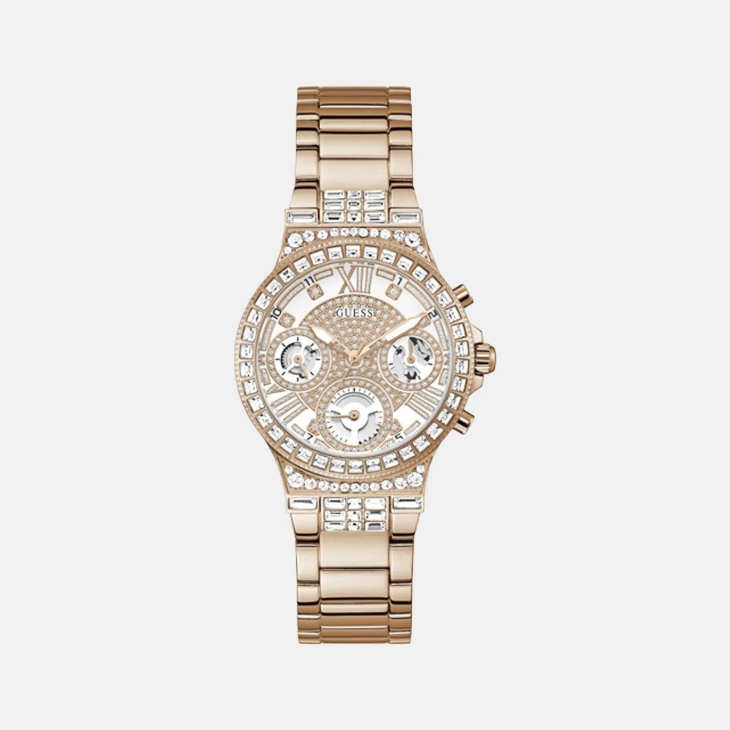 Women Quartz Rose Gold Dial Chronograph Stainless Steel Watch GW0320L3