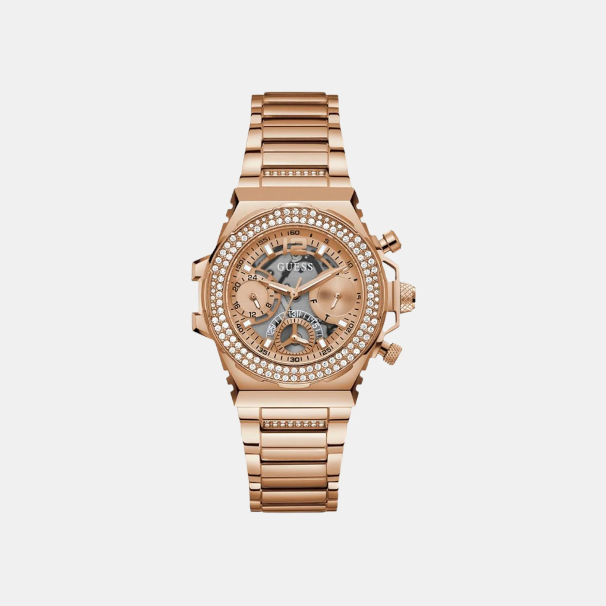 Women Quartz Rose Gold Dial Chronograph Stainless Steel Watch GW0552L3