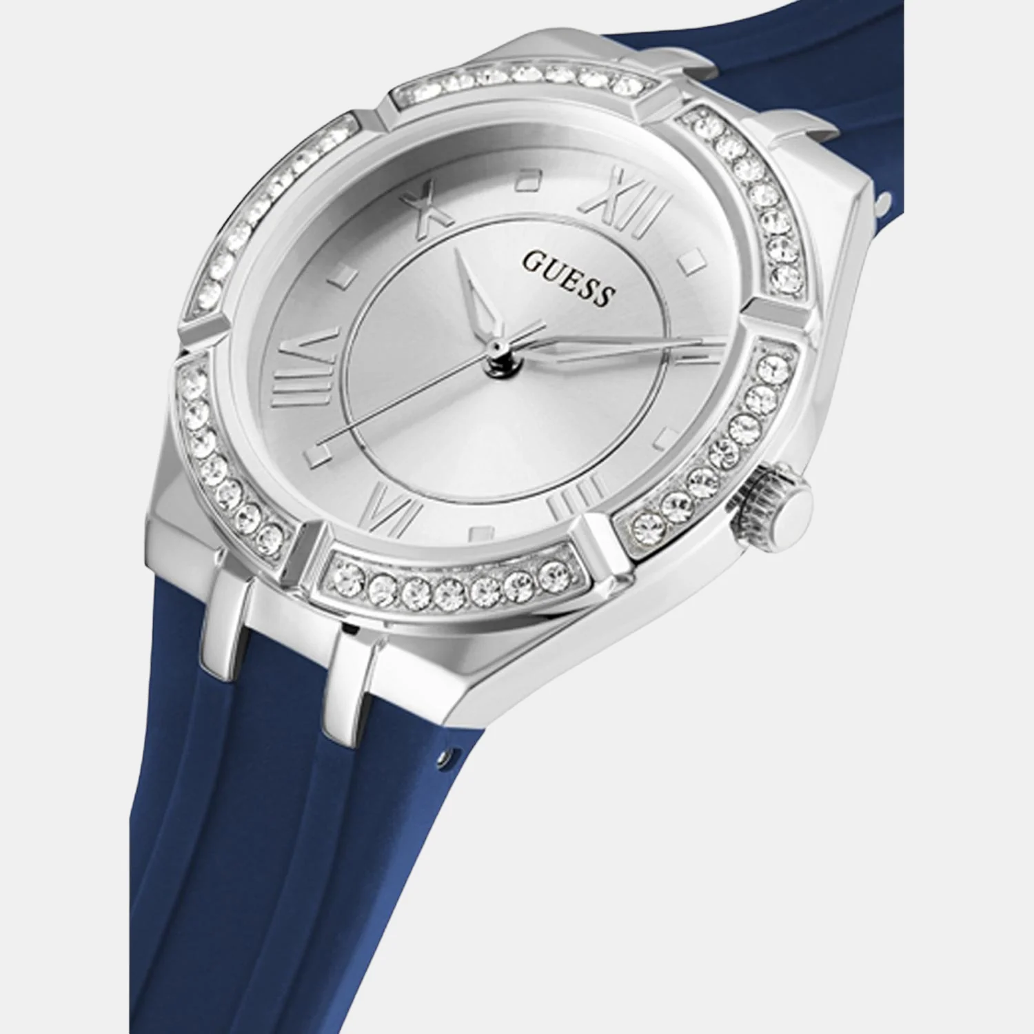 Women Quartz Silver Dial Analog Silicone Watch GW0034L5 - Image 5