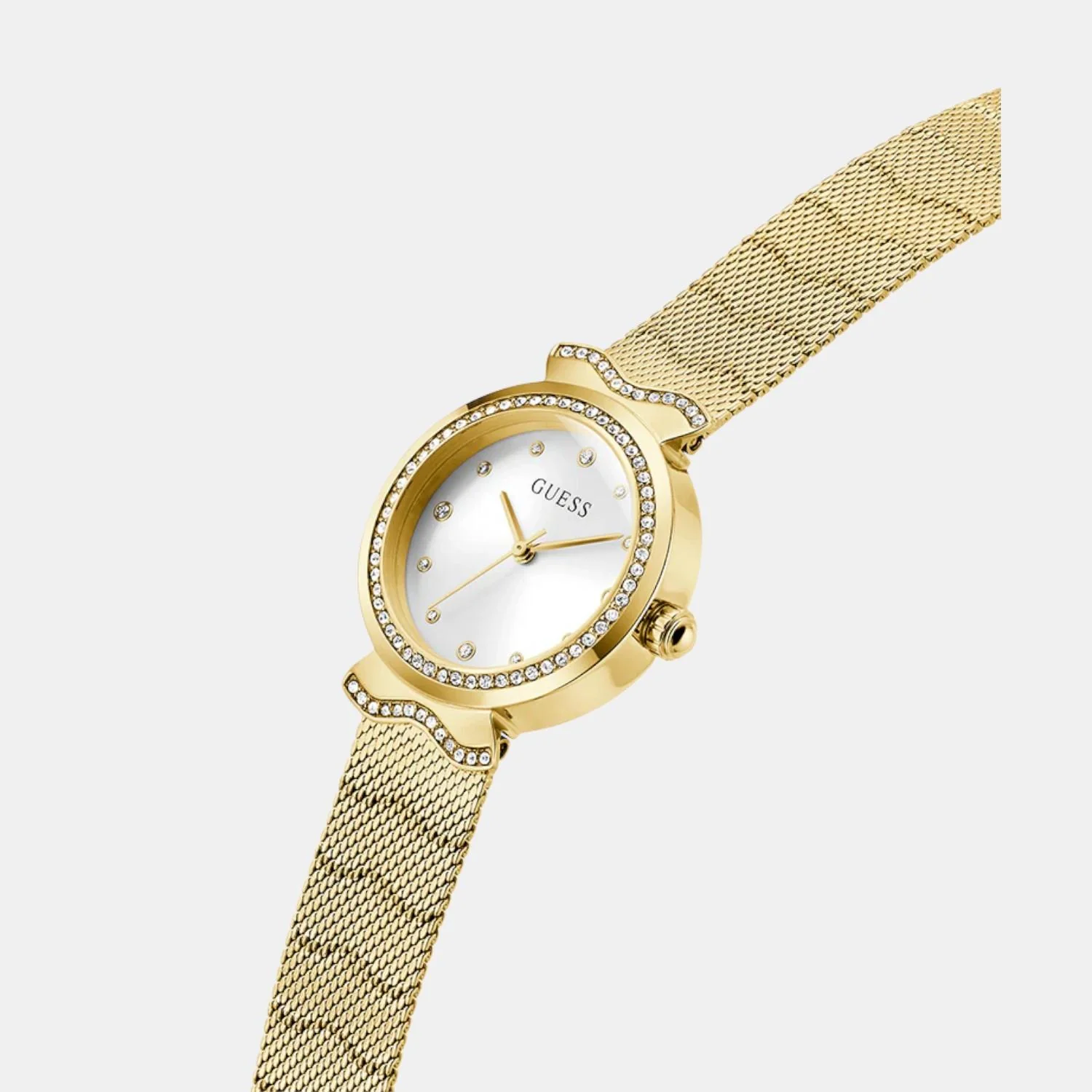 Women Quartz White Dial Analog Mesh Watch GW0866L2 - Image 3