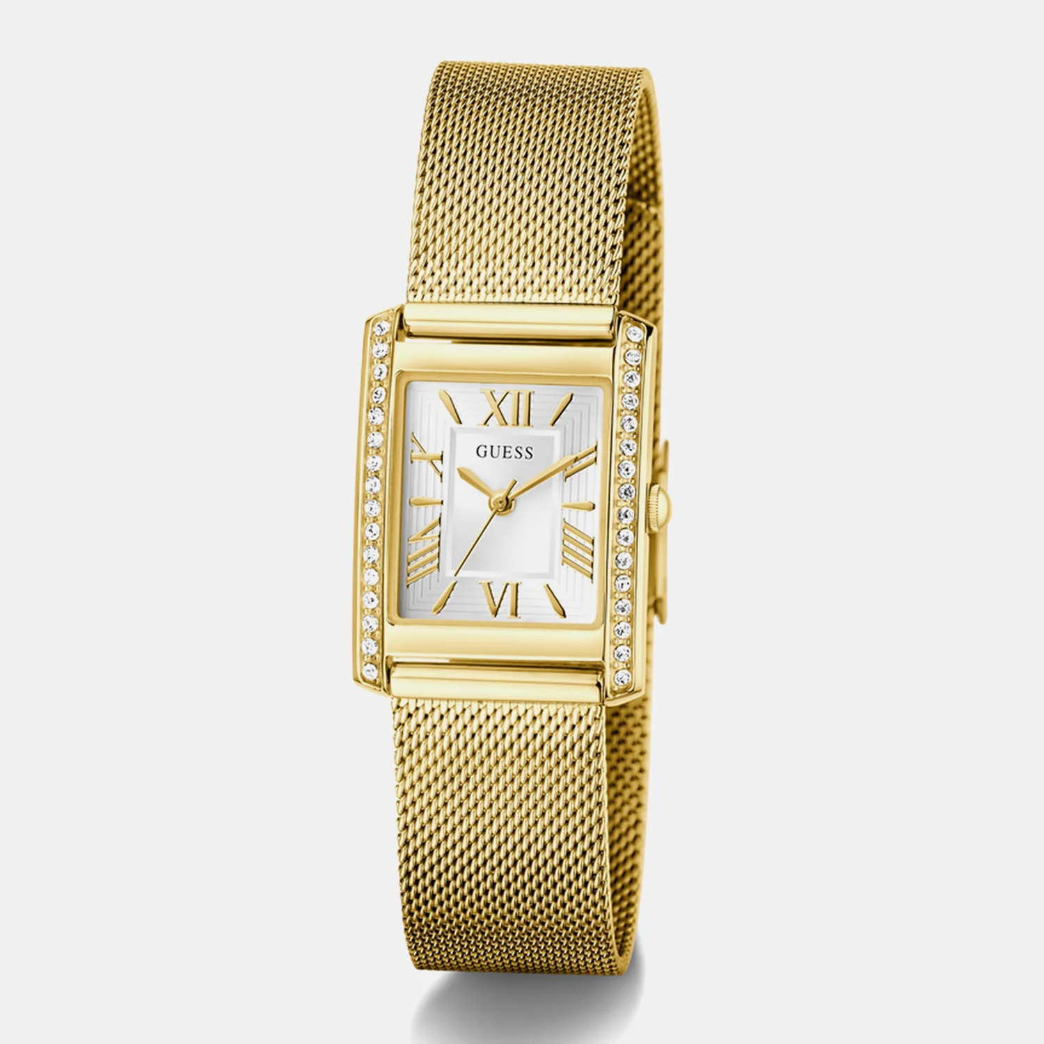 Women Quartz White Dial Analog Mesh Watch GW0997L2 - Image 3