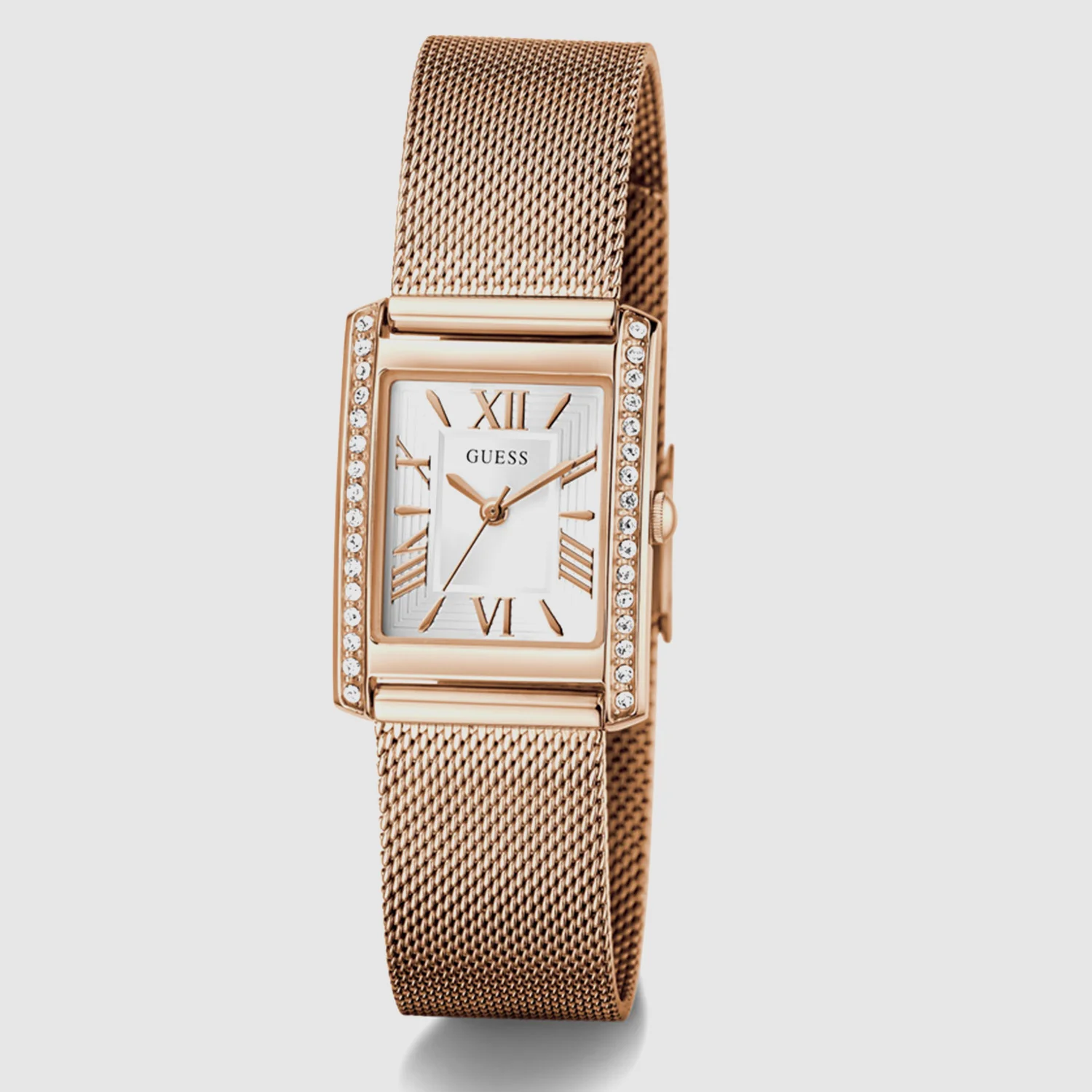 Women Quartz White Dial Analog Mesh Watch GW0997L3 - Image 3