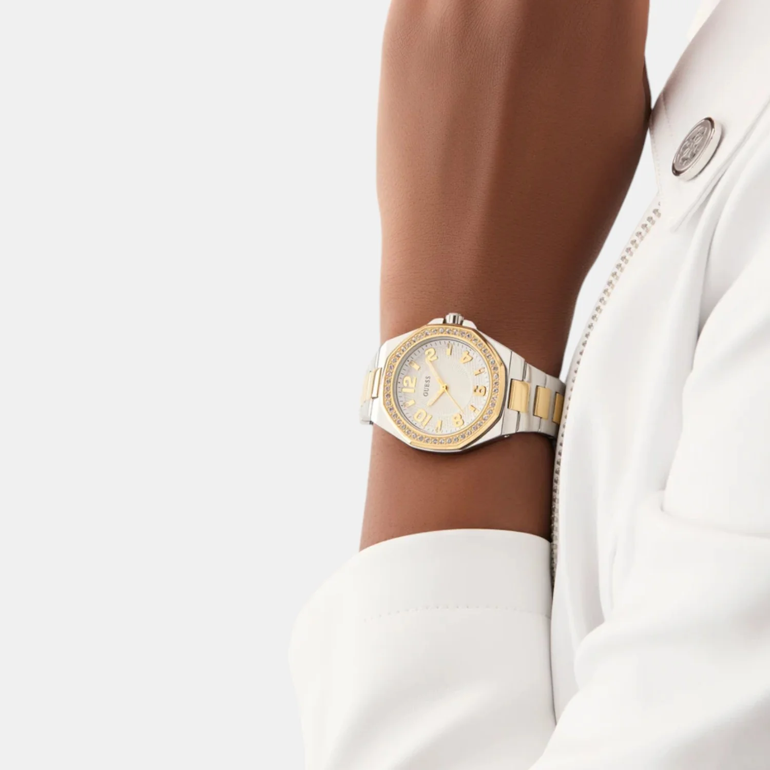 Women Quartz White Dial Analog Stainless Steel Watch GW0877L4 - Image 6