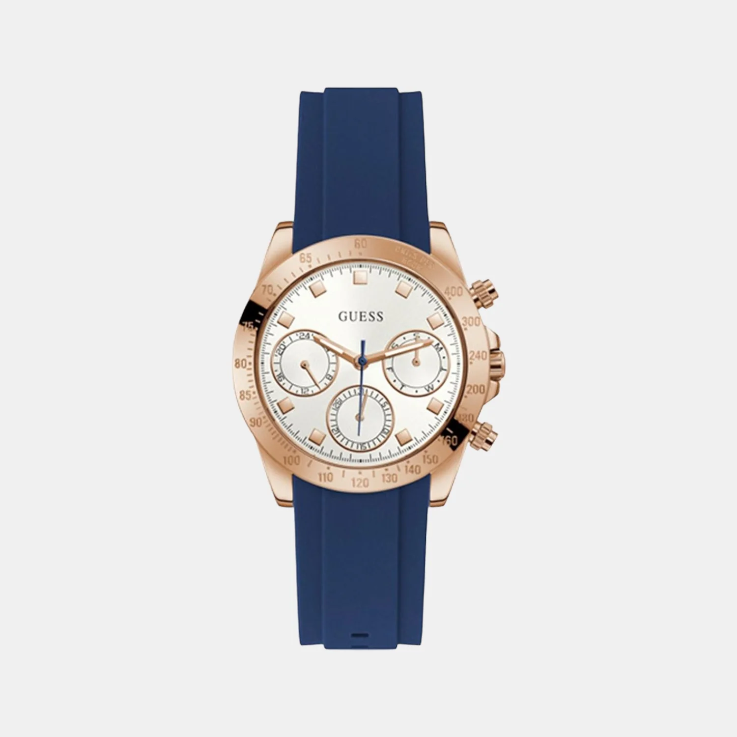 Women Quartz White Dial Chronograph Silicone Watch GW0315L2